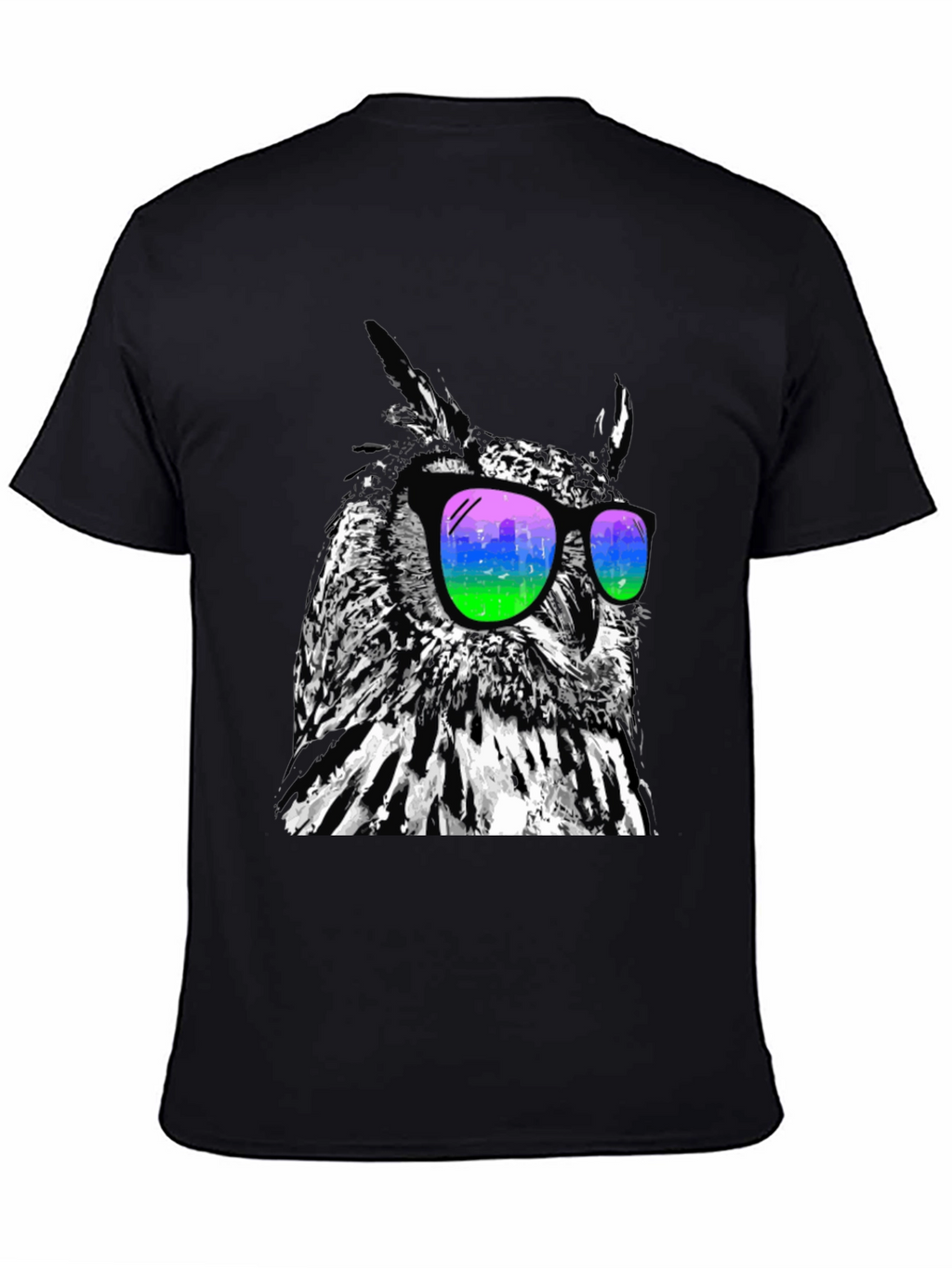 Cool Owl Graphic Tee - Stylish Bird Sunglasses T-Shirt