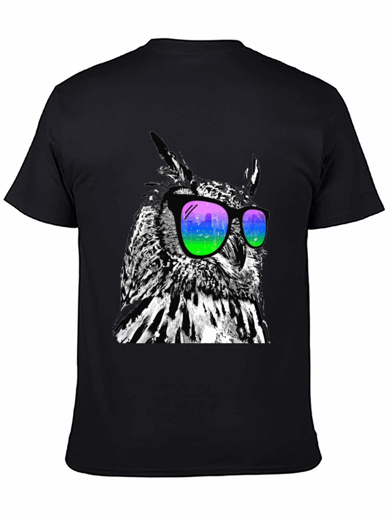 Cool Owl Graphic Tee - Stylish Bird Sunglasses T-Shirt
