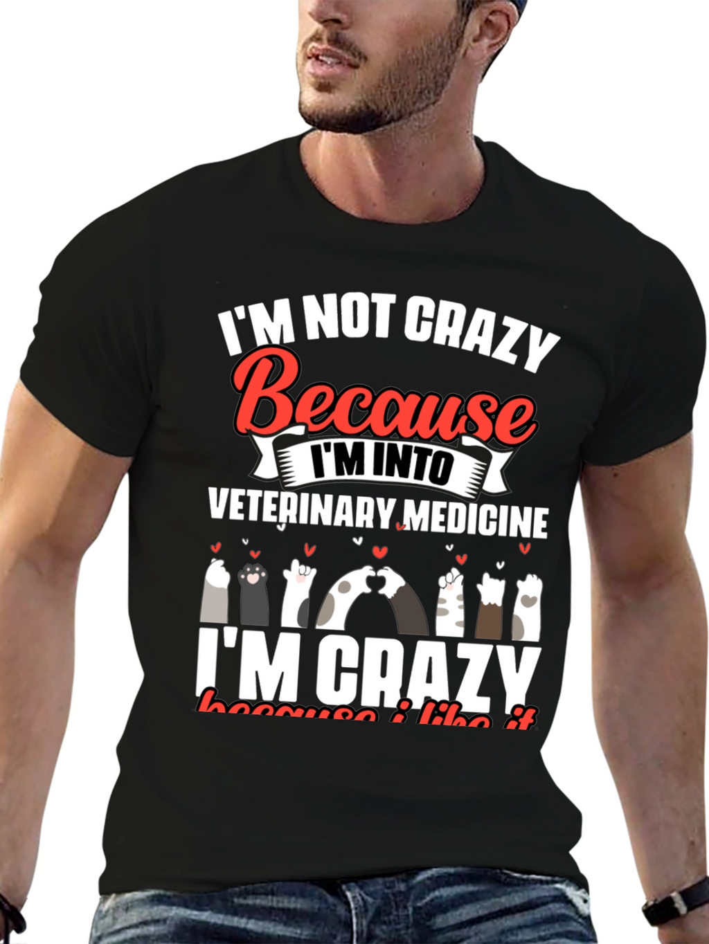 Vet Med Crazy Cat Lover T-Shirt