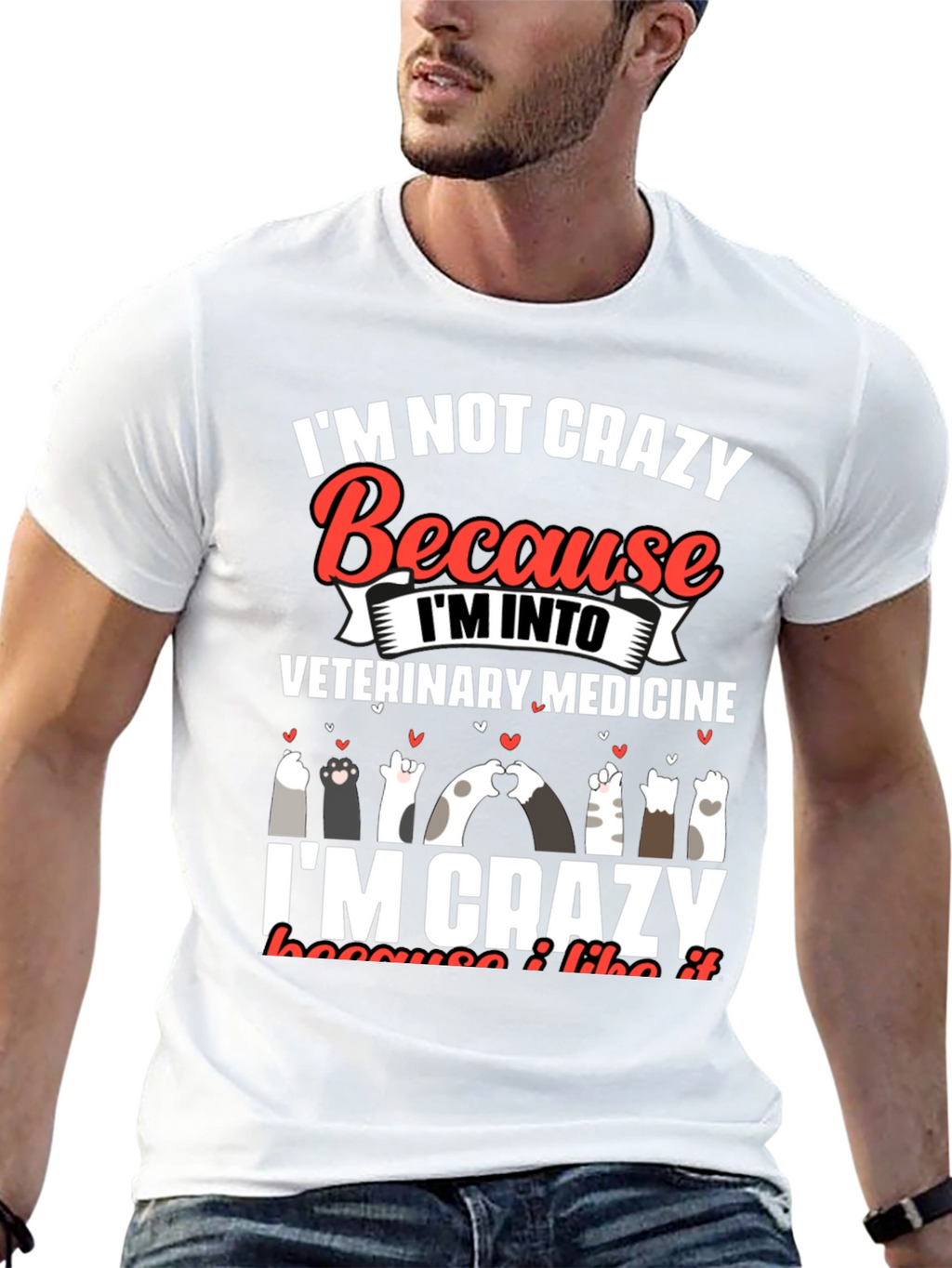 Vet Med Crazy Cat Lover T-Shirt