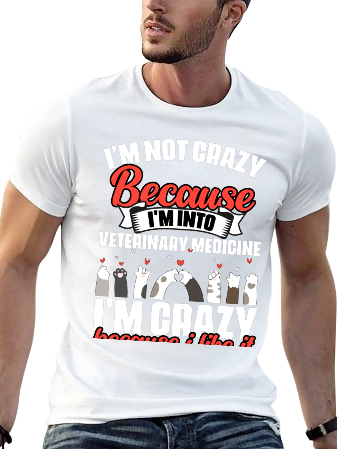Vet Med Crazy Cat Lover T-Shirt