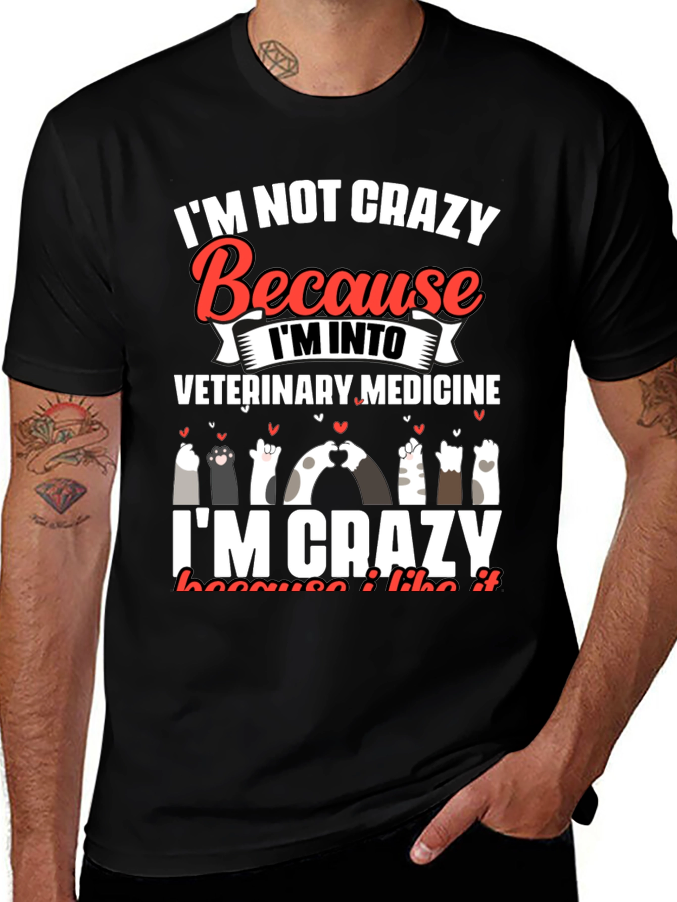 Vet Med Crazy Cat Lover T-Shirt