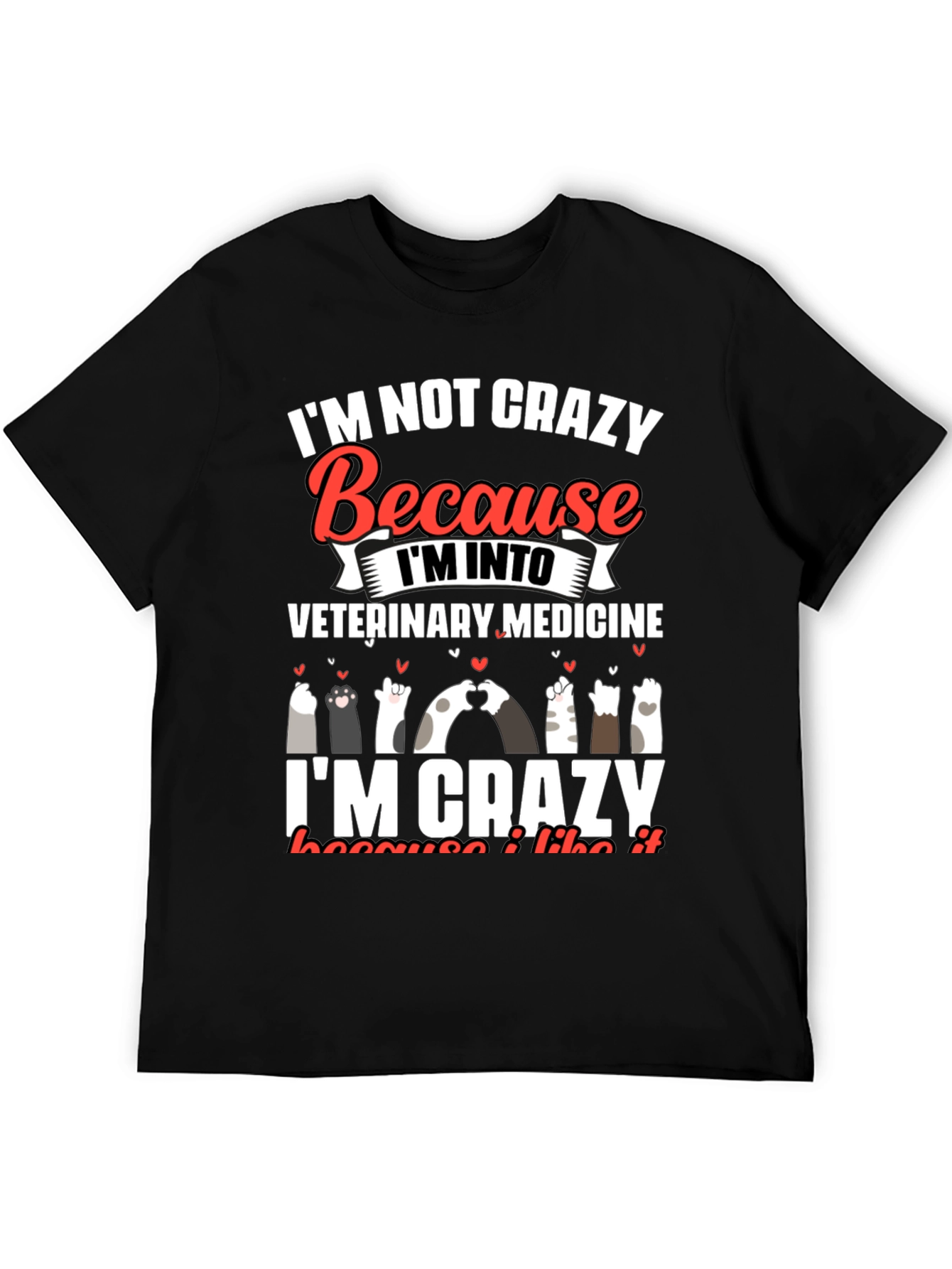 Vet Med Crazy Cat Lover T-Shirt