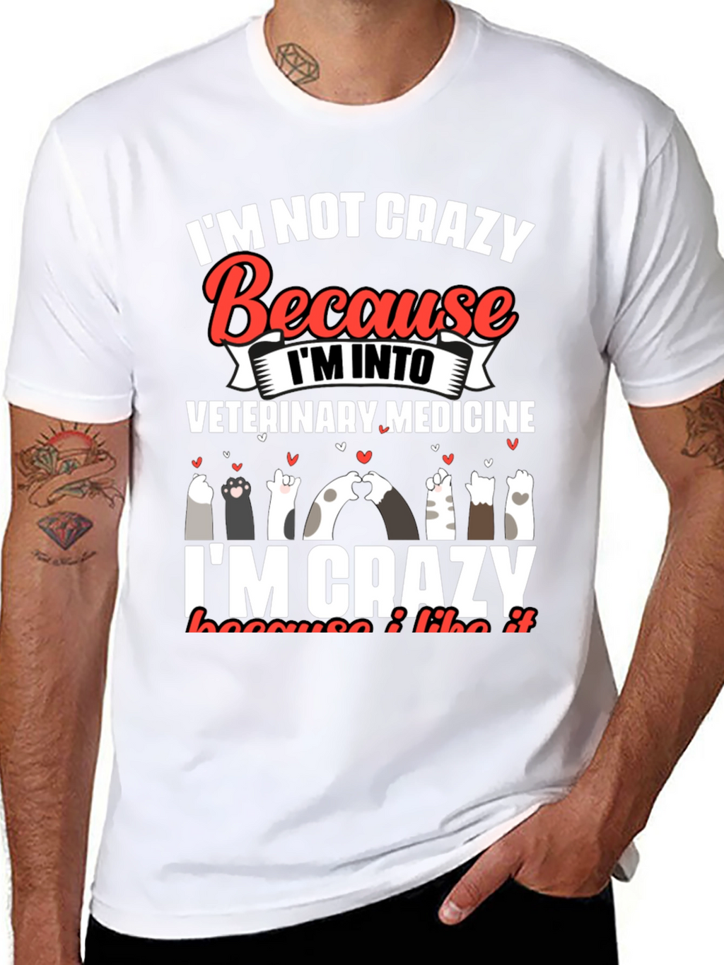 Vet Med Crazy Cat Lover T-Shirt