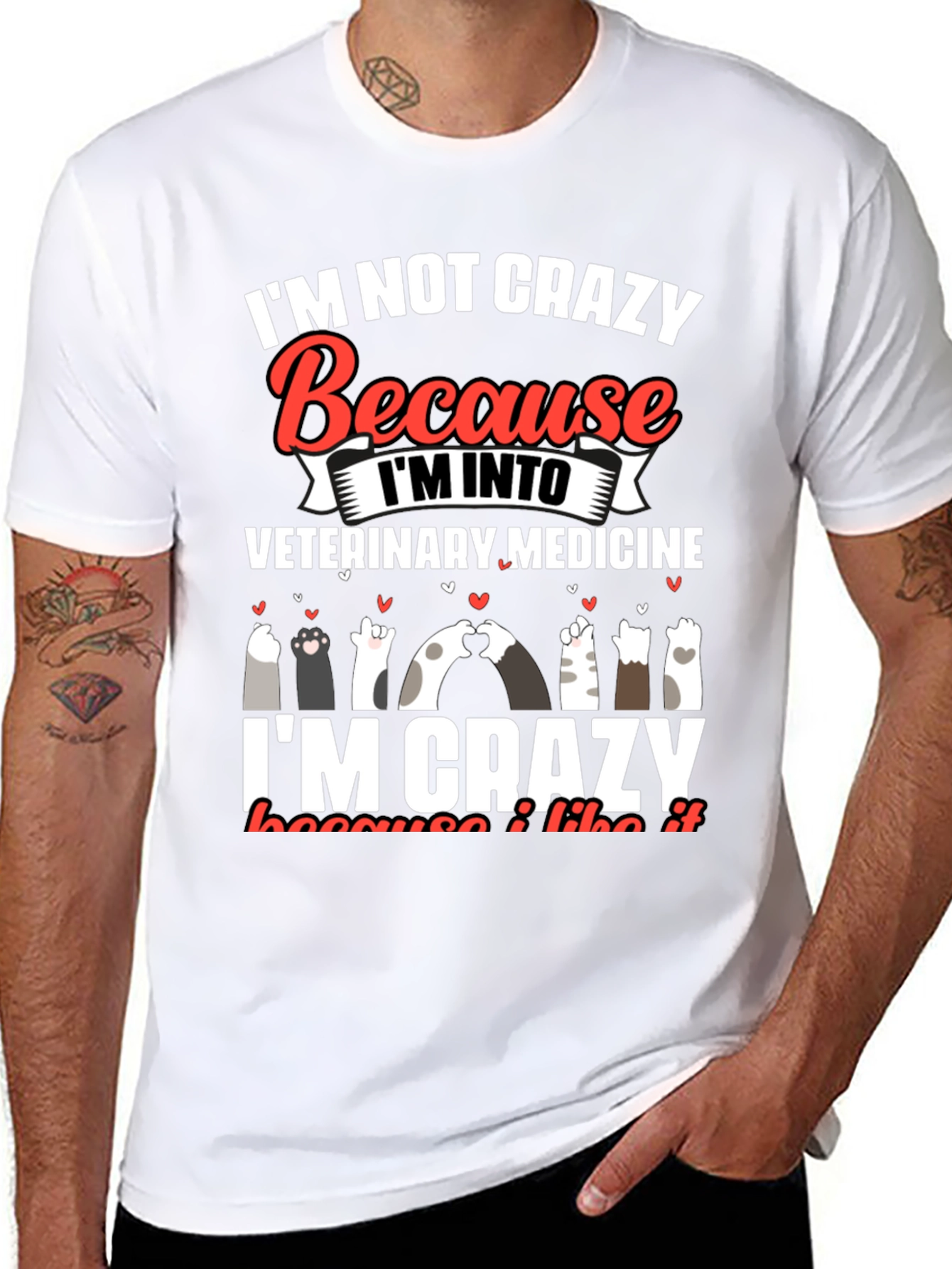Vet Med Crazy Cat Lover T-Shirt