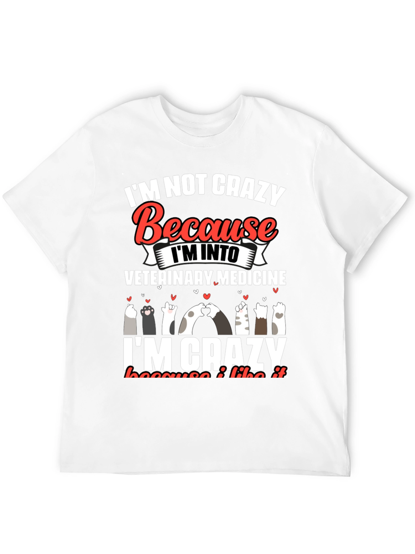 Vet Med Crazy Cat Lover T-Shirt