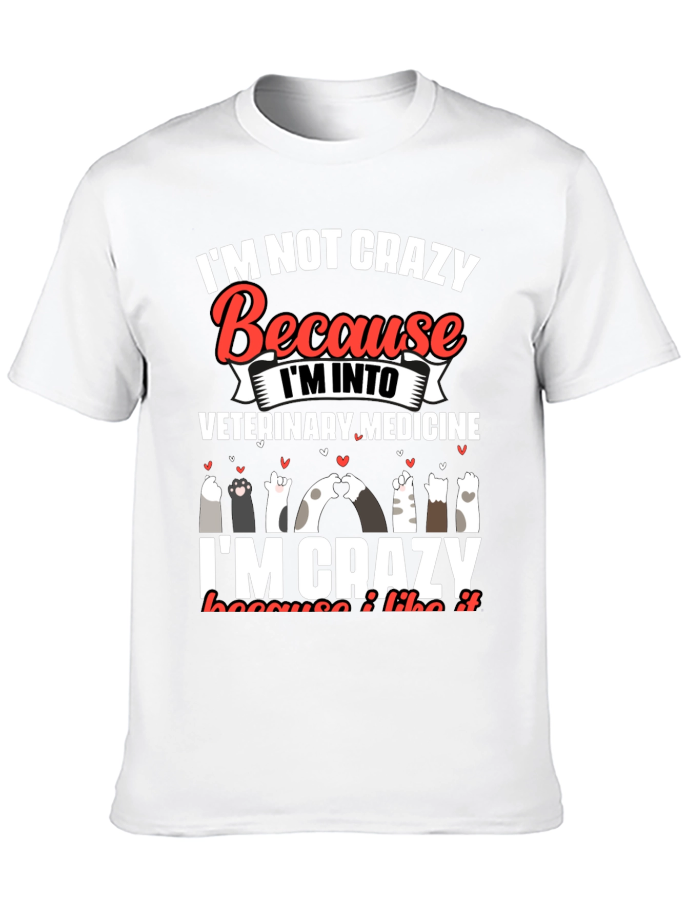 Vet Med Crazy Cat Lover T-Shirt