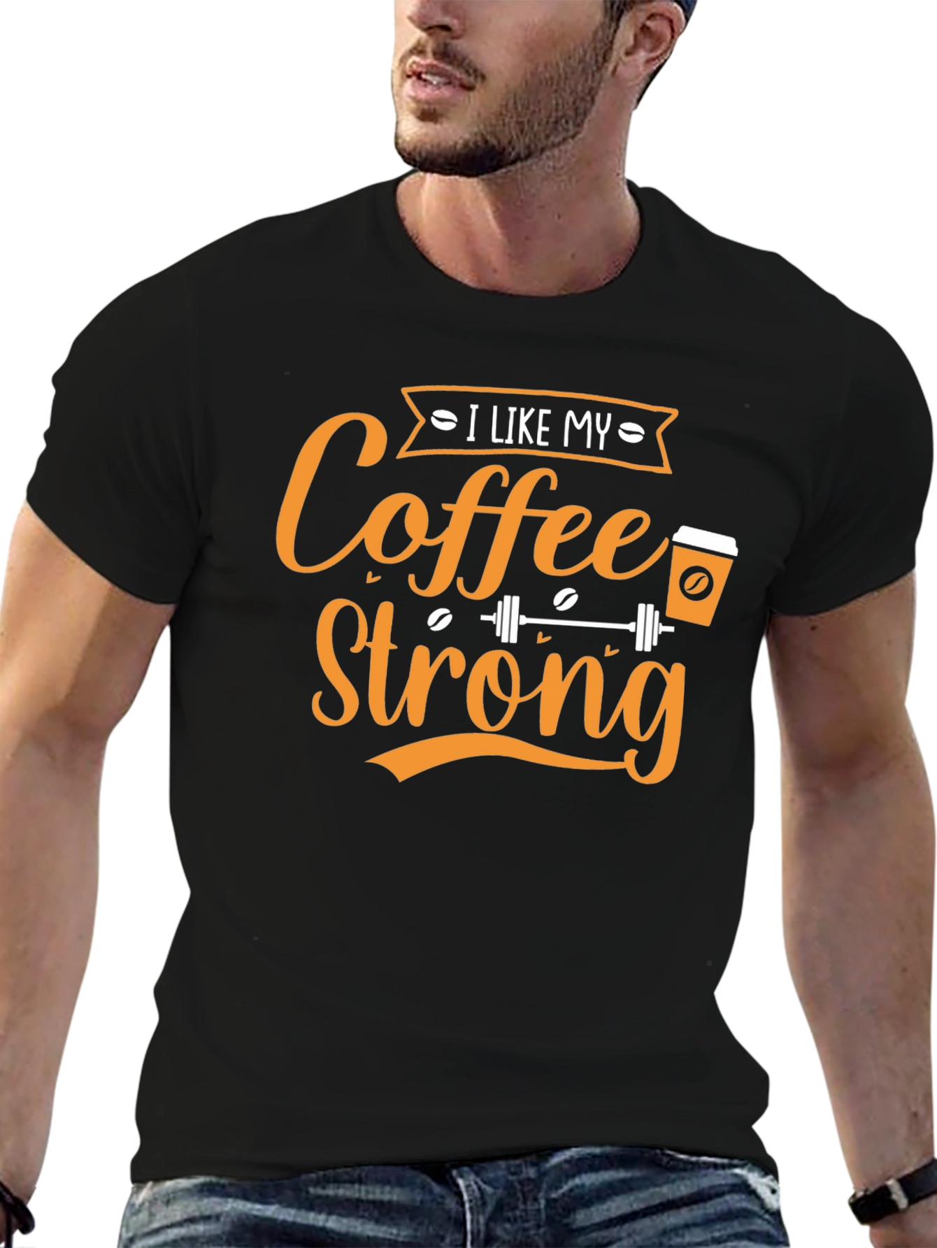 I Like My Coffee Strong Graphic T-Shirt