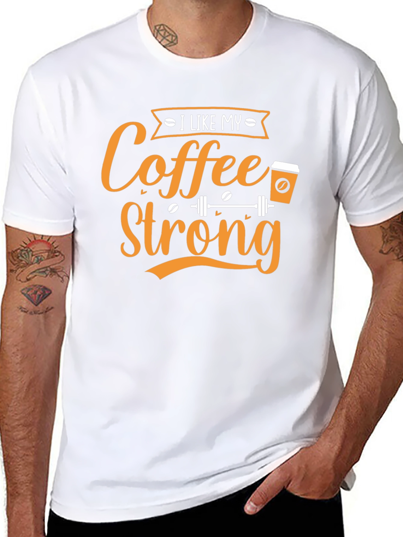 I Like My Coffee Strong Graphic T-Shirt