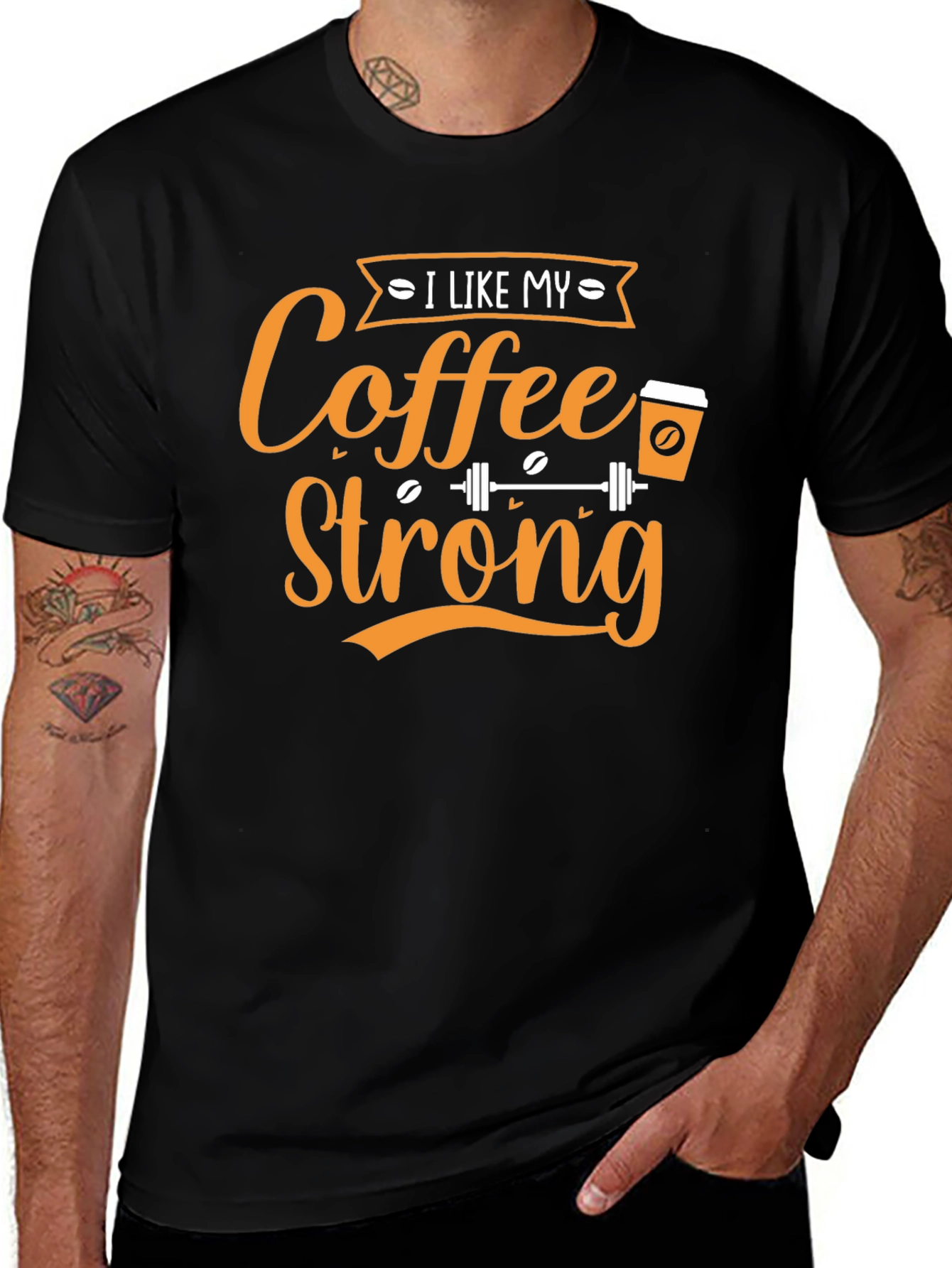 I Like My Coffee Strong Graphic T-Shirt