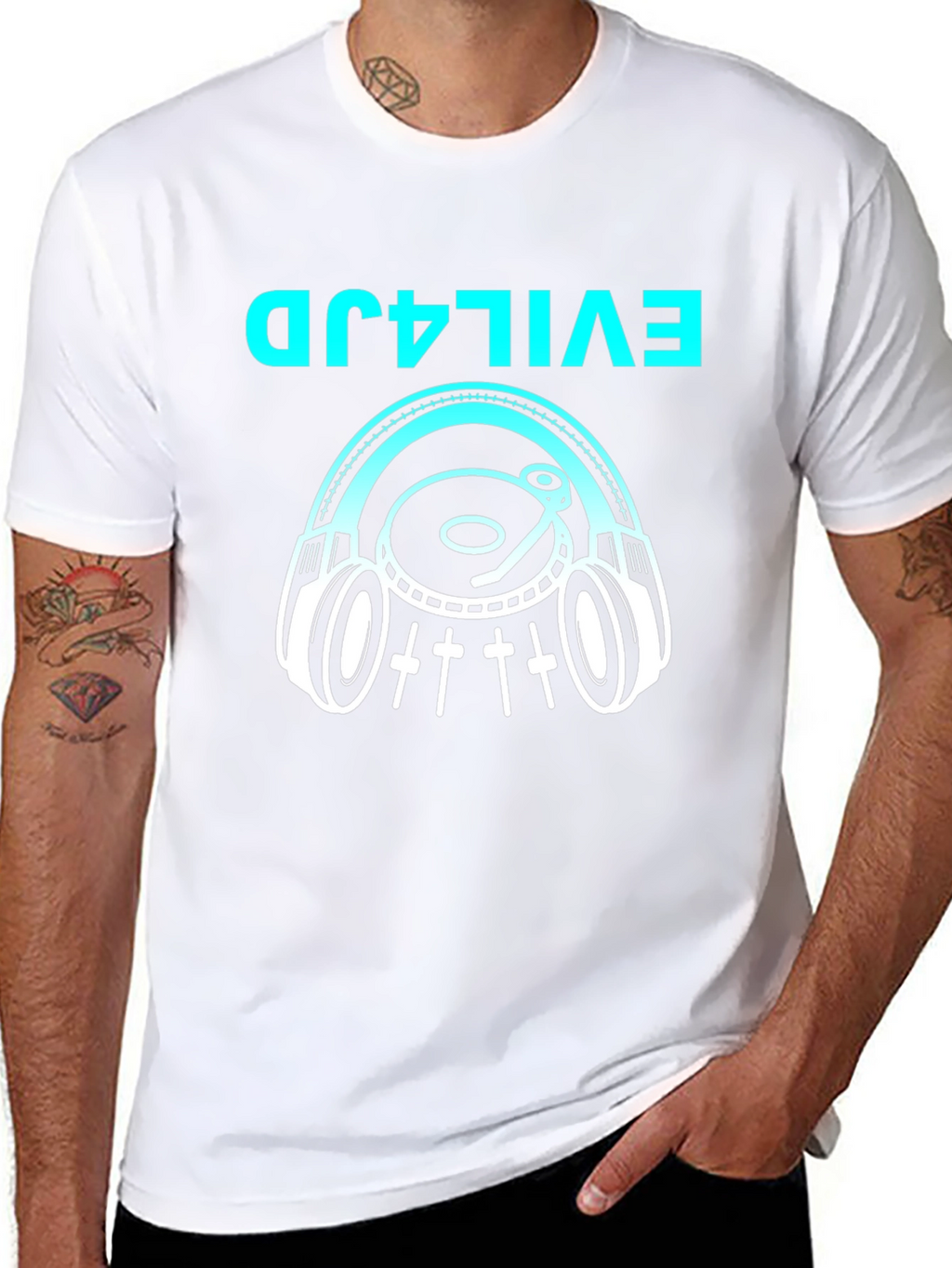 Evil4JD DJ Graphic Tee - Music Lovers T-Shirt