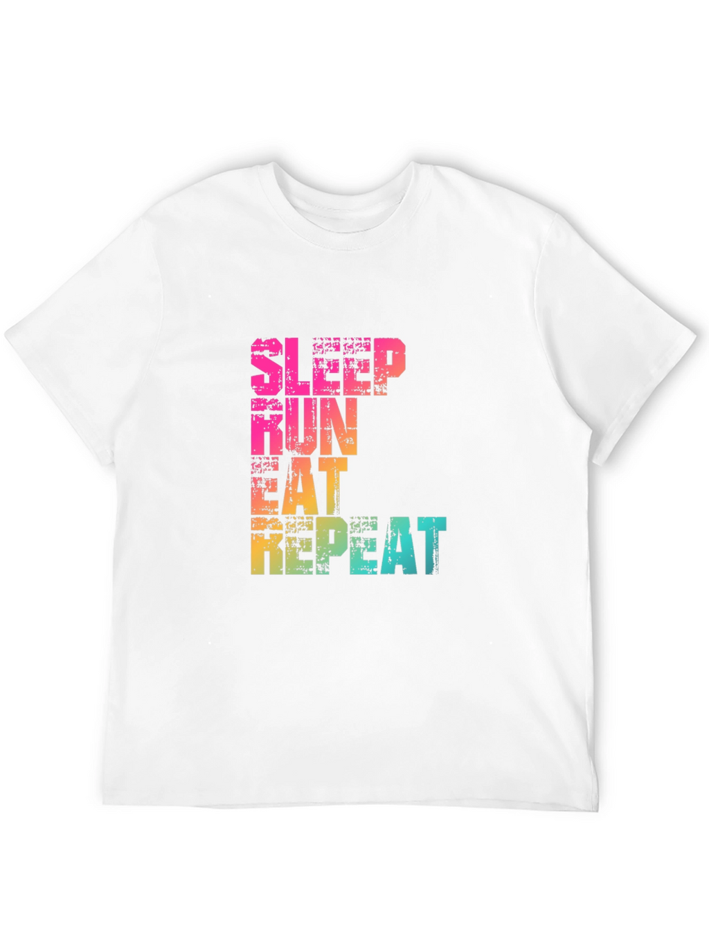 Sleep Run Eat Repeat Graphic T-Shirt - Fitness Design