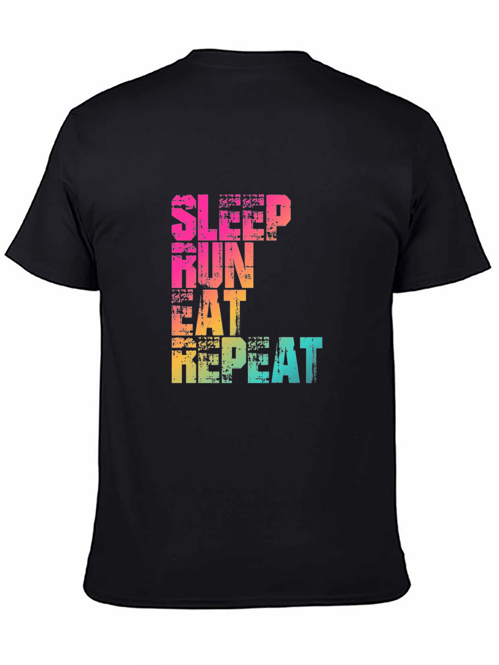 Sleep Run Eat Repeat Graphic T-Shirt - Fitness Design
