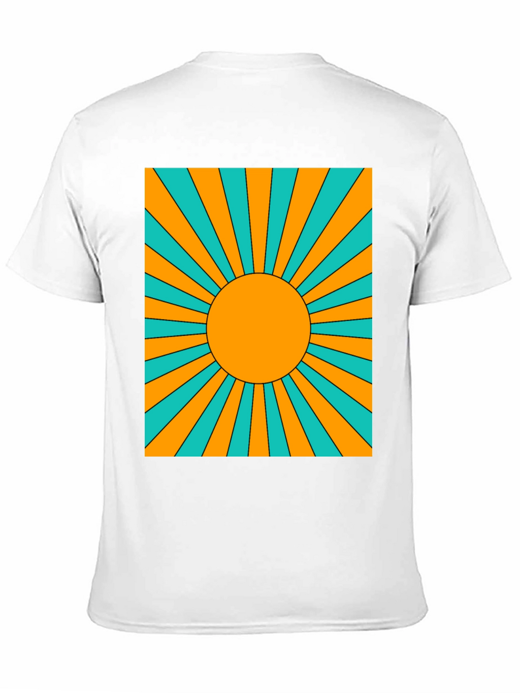 Retro Sunburst Graphic Tee - Black