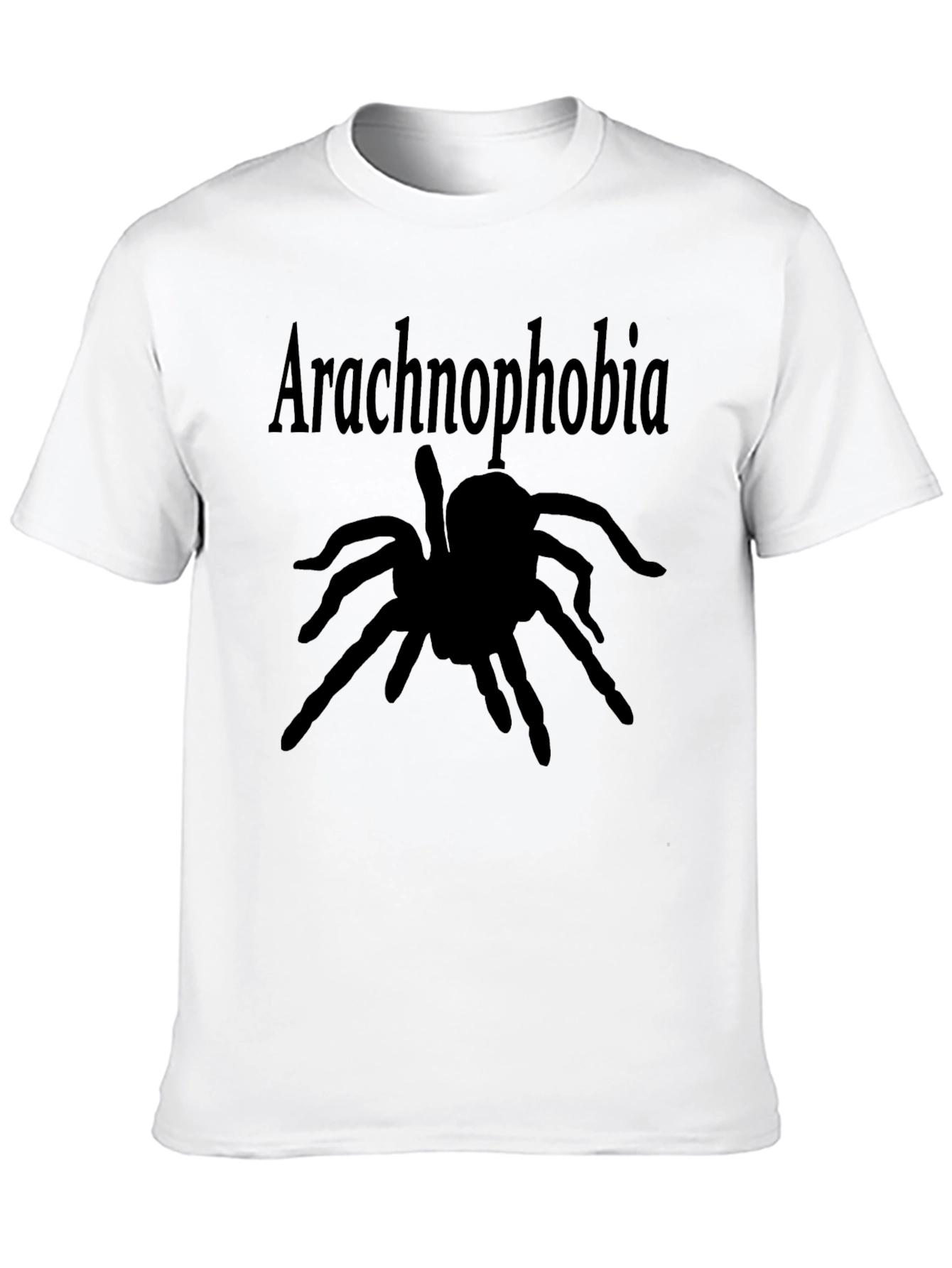 Arachnophobia Spider Graphic Black T-Shirt