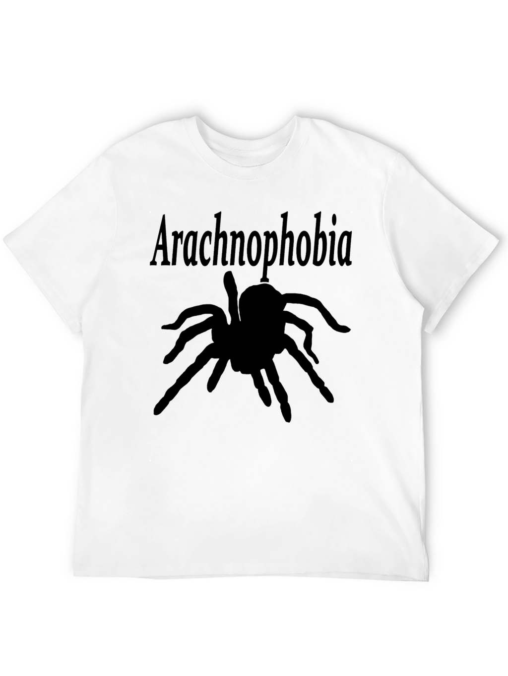 Arachnophobia Spider Graphic Black T-Shirt