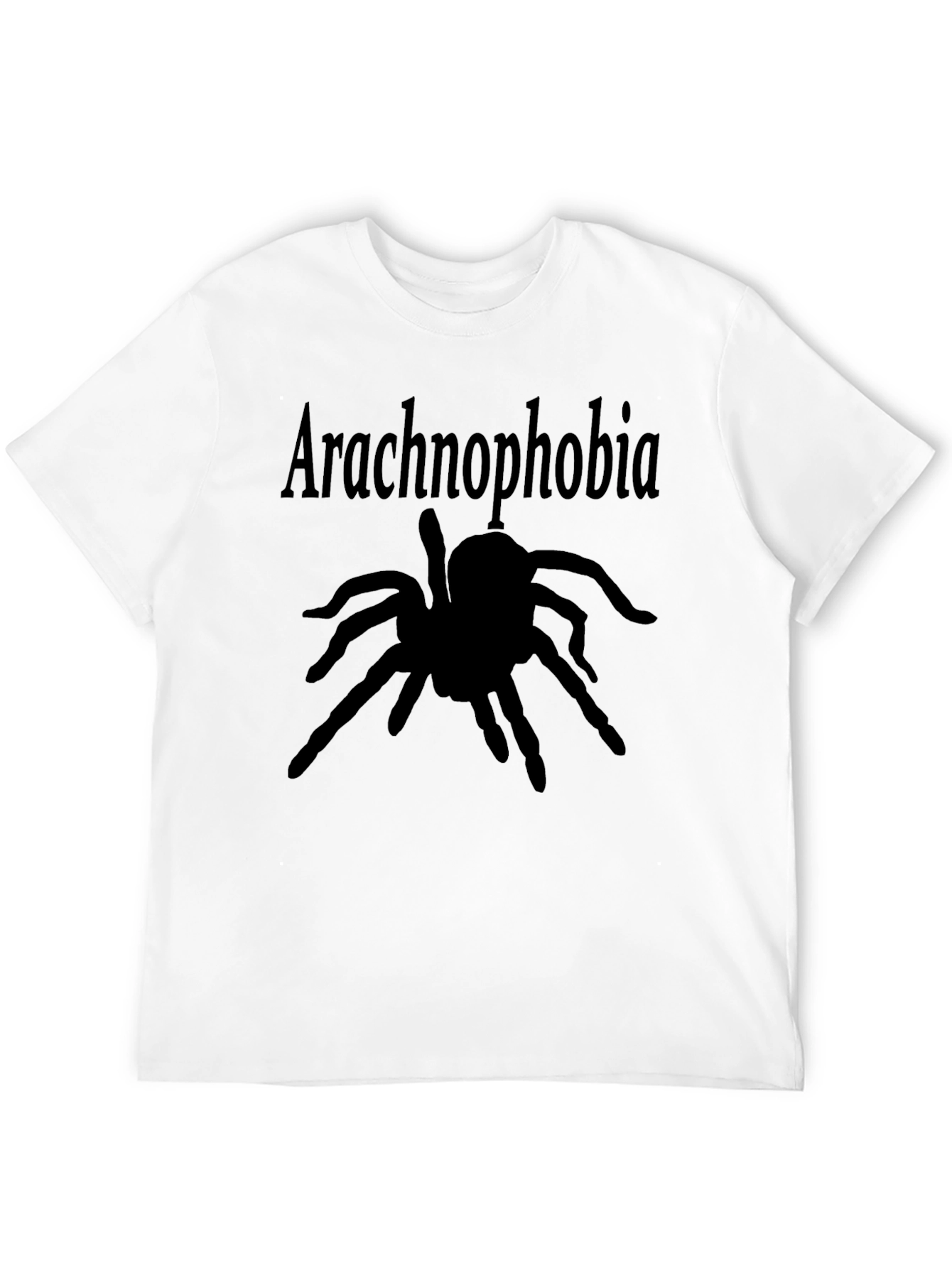Arachnophobia Spider Graphic Black T-Shirt