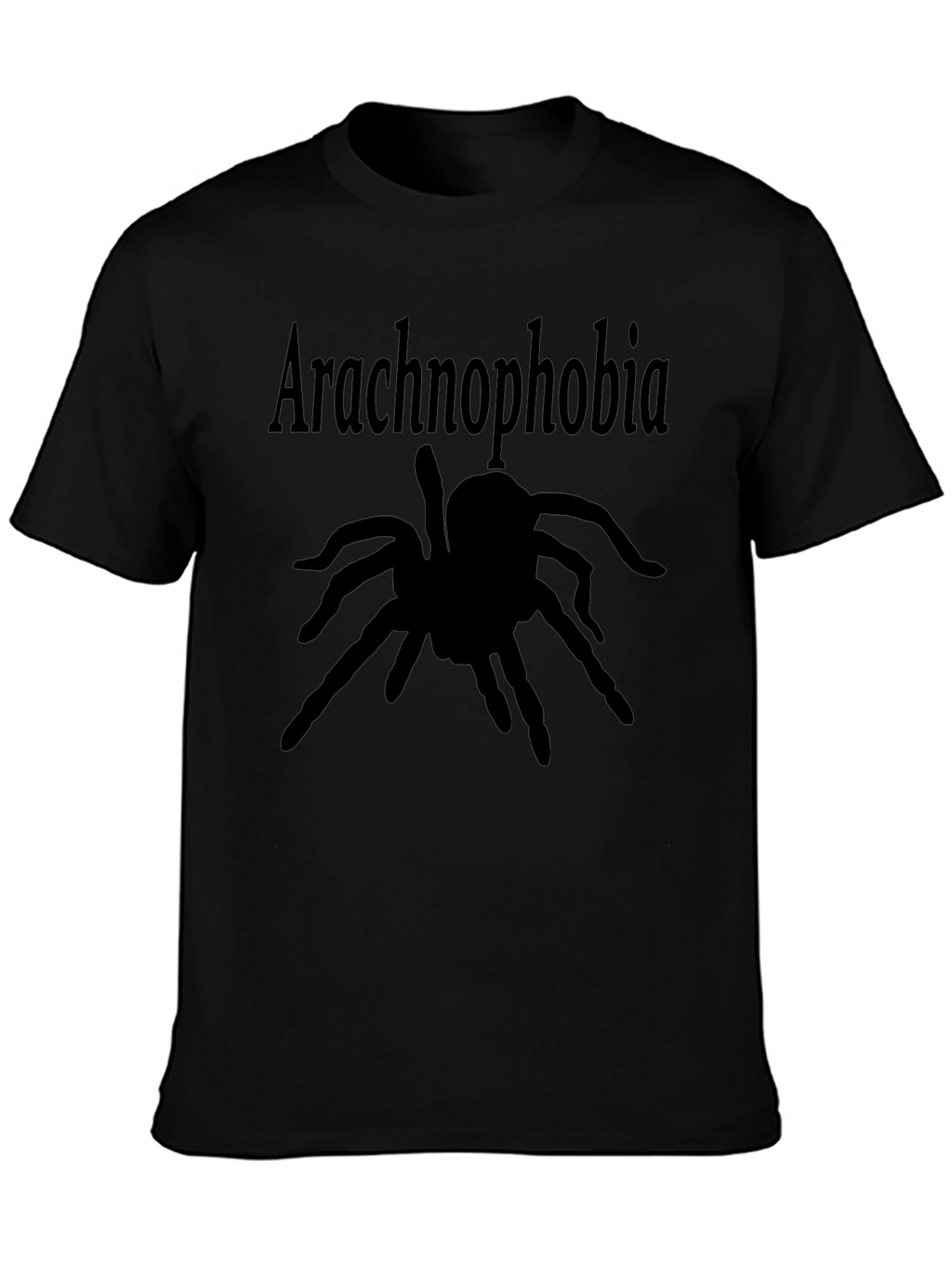 Arachnophobia Spider Graphic Black T-Shirt