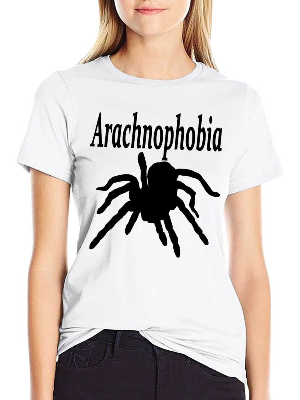 Arachnophobia Spider Graphic Black T-Shirt