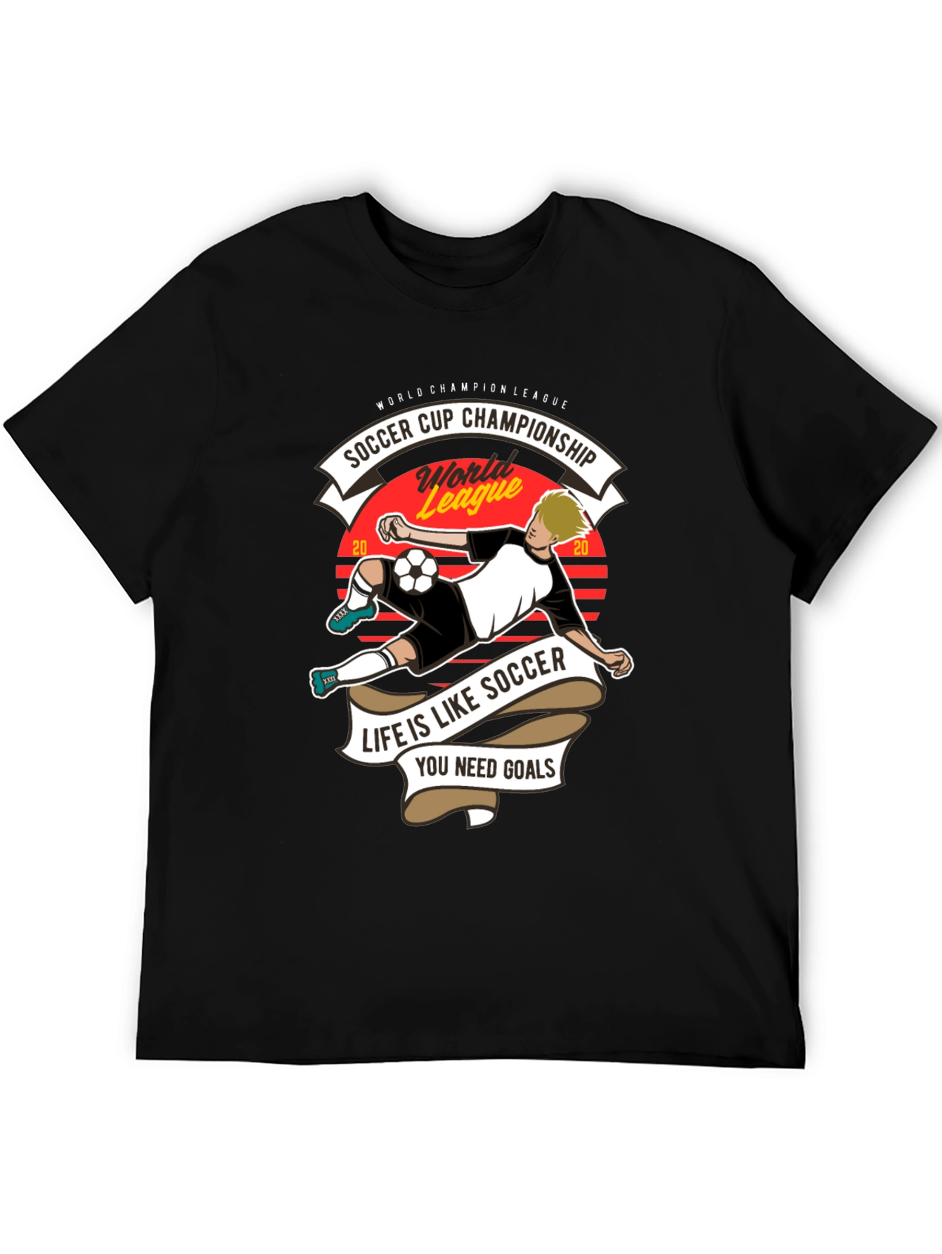 Soccer Cup Champion T-Shirt - Life is Like Soccer