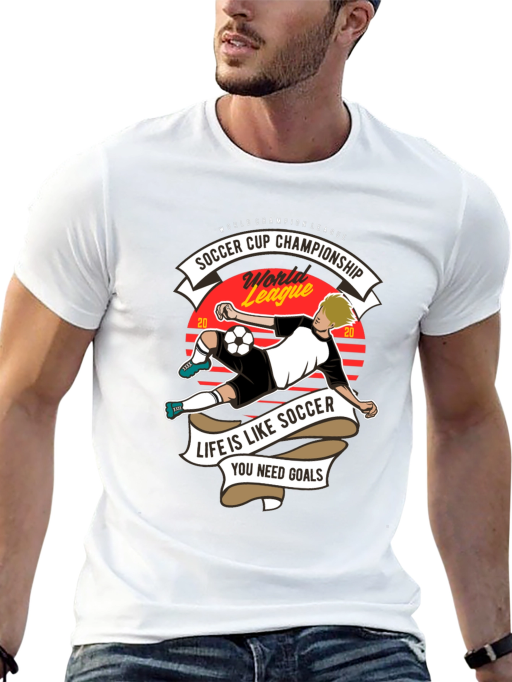 Soccer Cup Champion T-Shirt - Life is Like Soccer