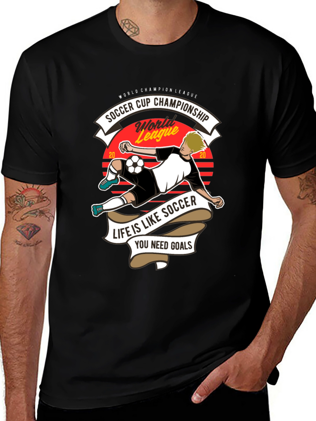 Soccer Cup Champion T-Shirt - Life is Like Soccer