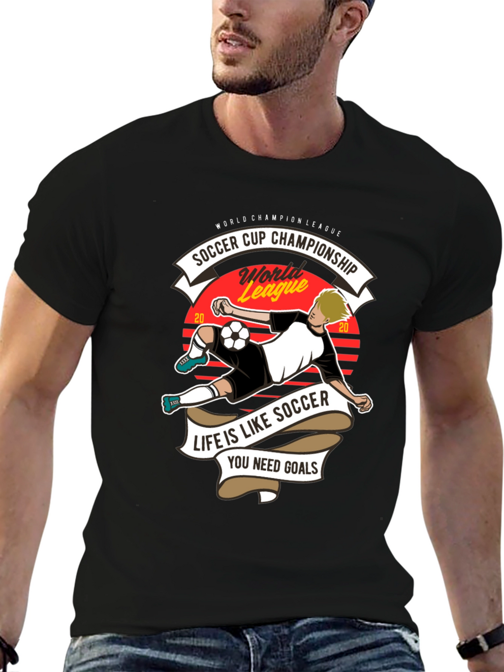 Soccer Cup Champion T-Shirt - Life is Like Soccer