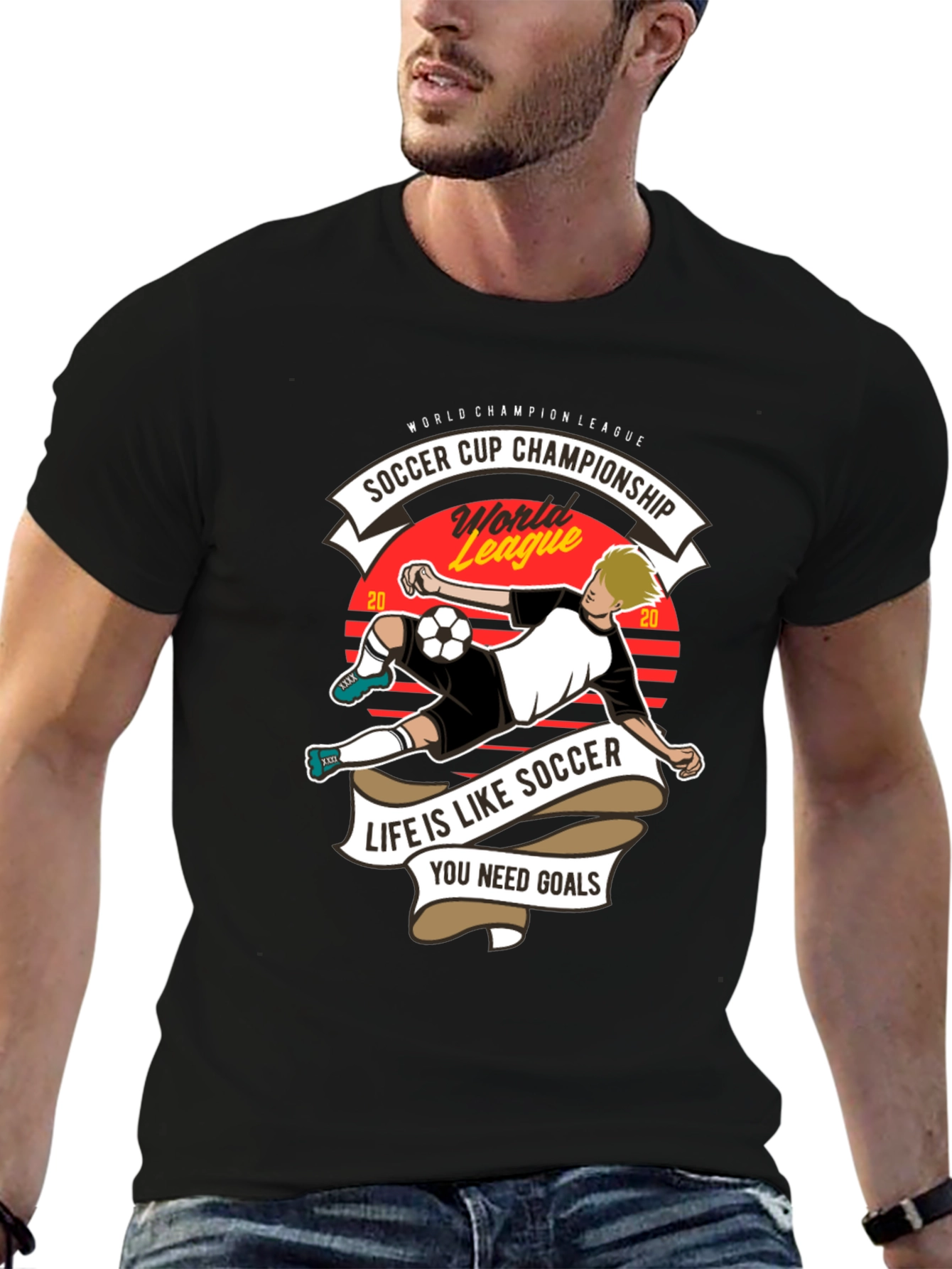Soccer Cup Champion T-Shirt - Life is Like Soccer