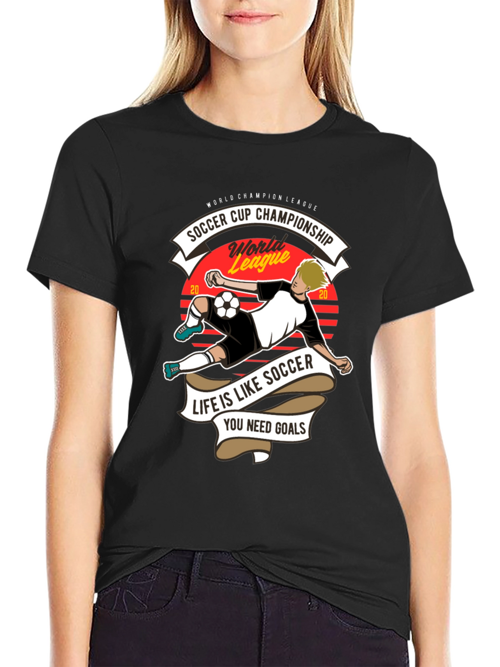 Soccer Cup Champion T-Shirt - Life is Like Soccer