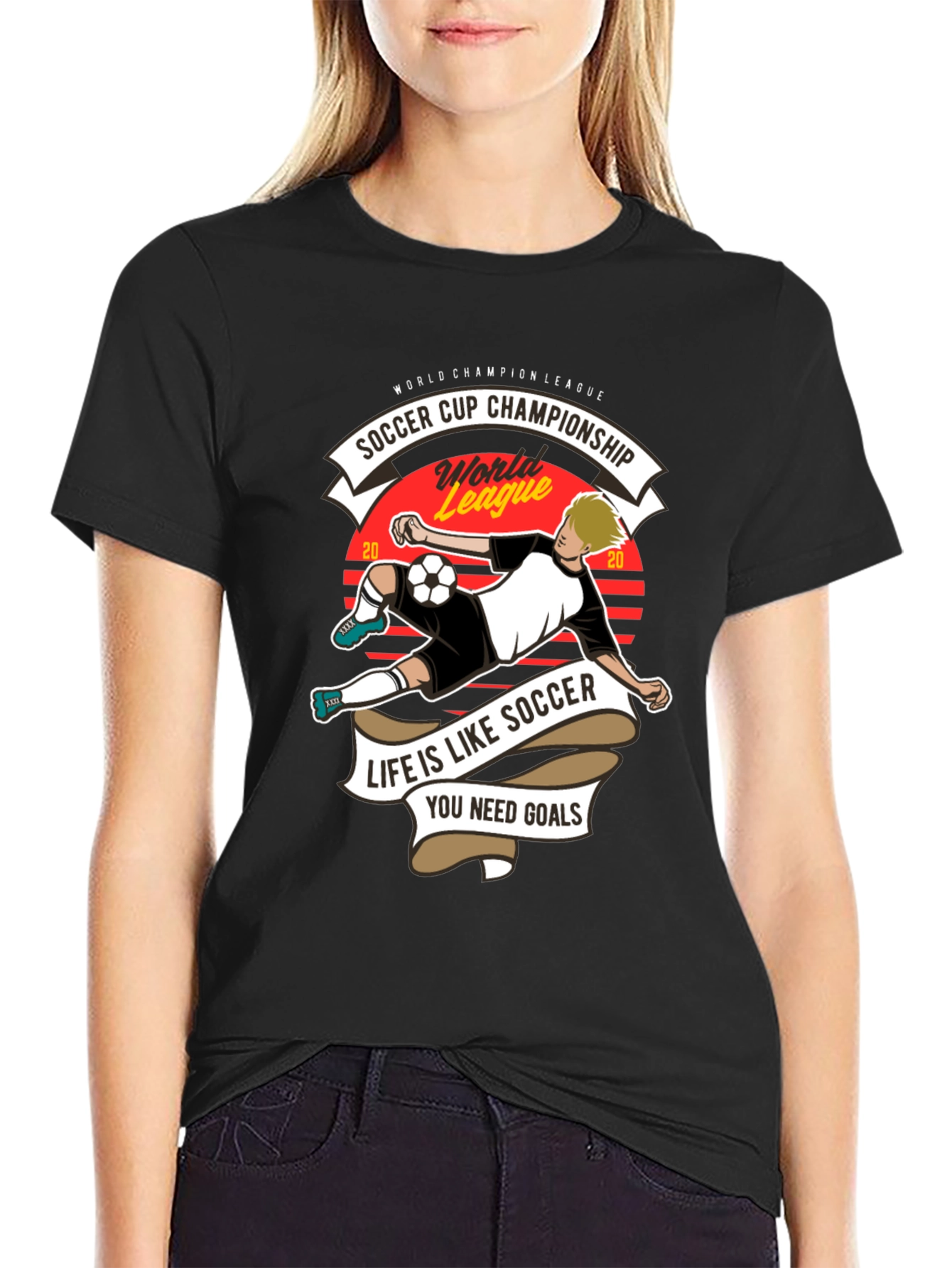 Soccer Cup Champion T-Shirt - Life is Like Soccer