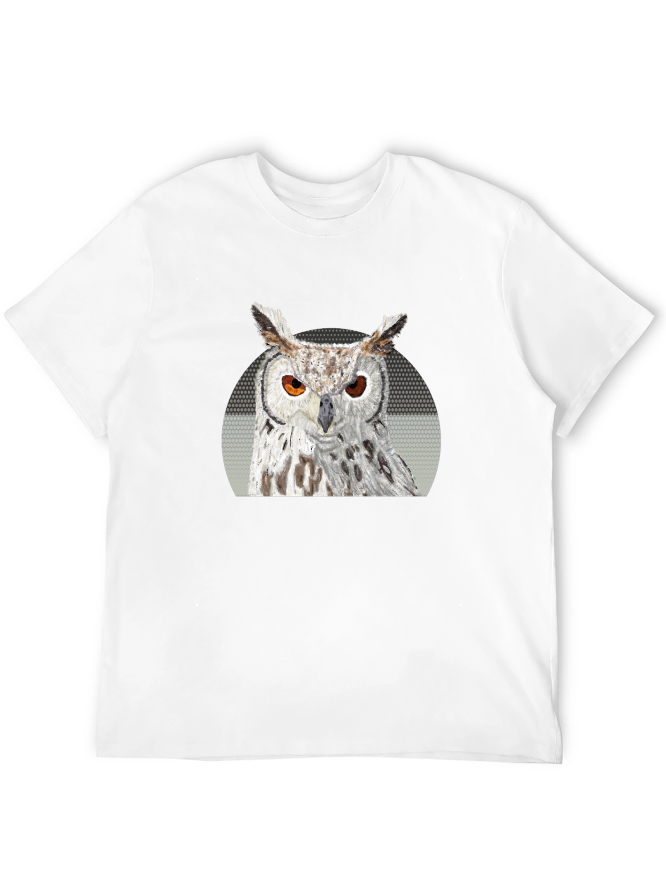 Owl Graphic Print T-Shirt - Black