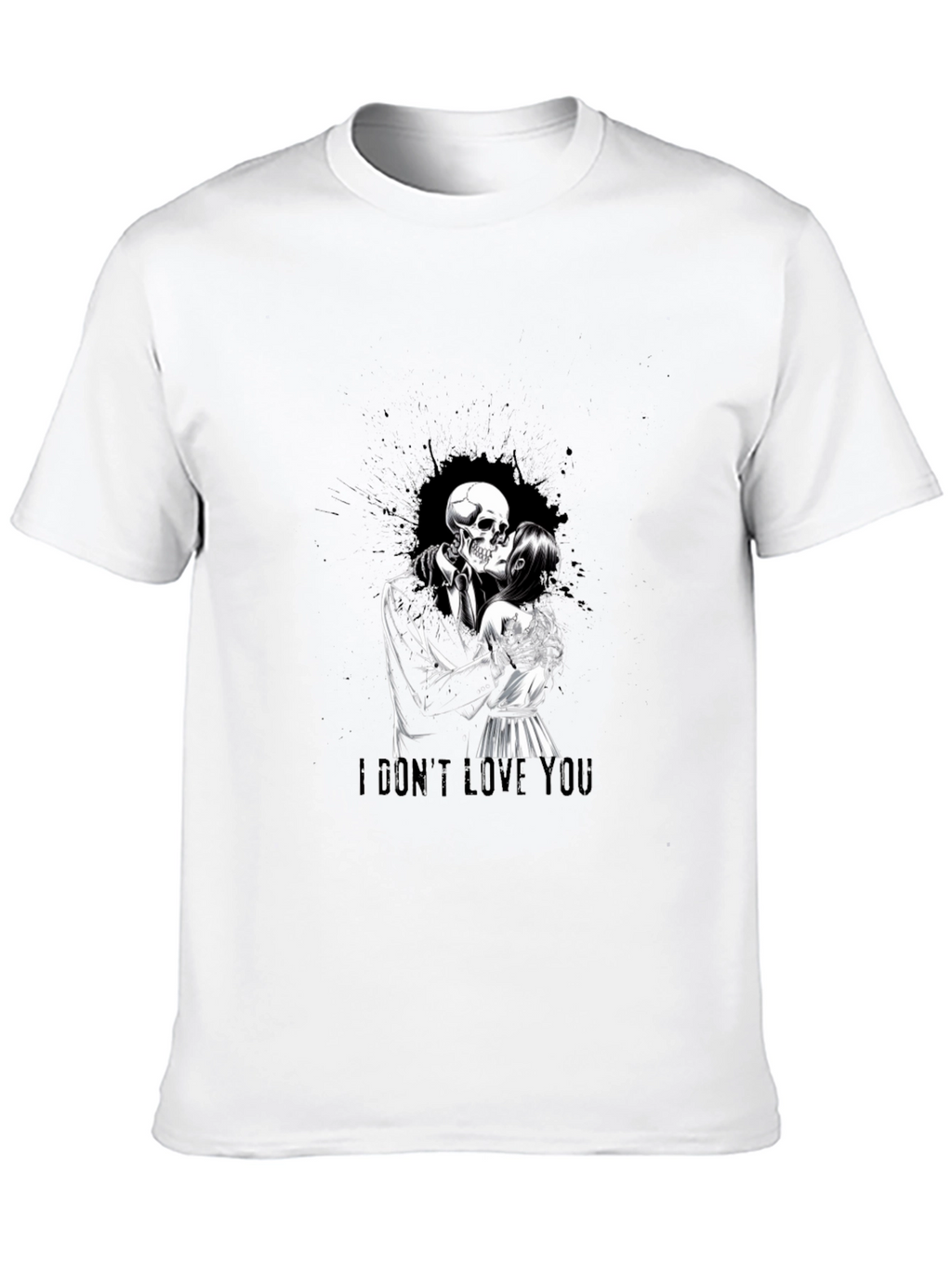 I Dont Love You Skeleton Kiss T-Shirt