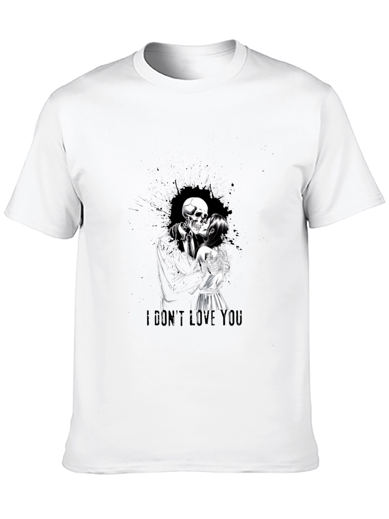I Dont Love You Skeleton Kiss T-Shirt