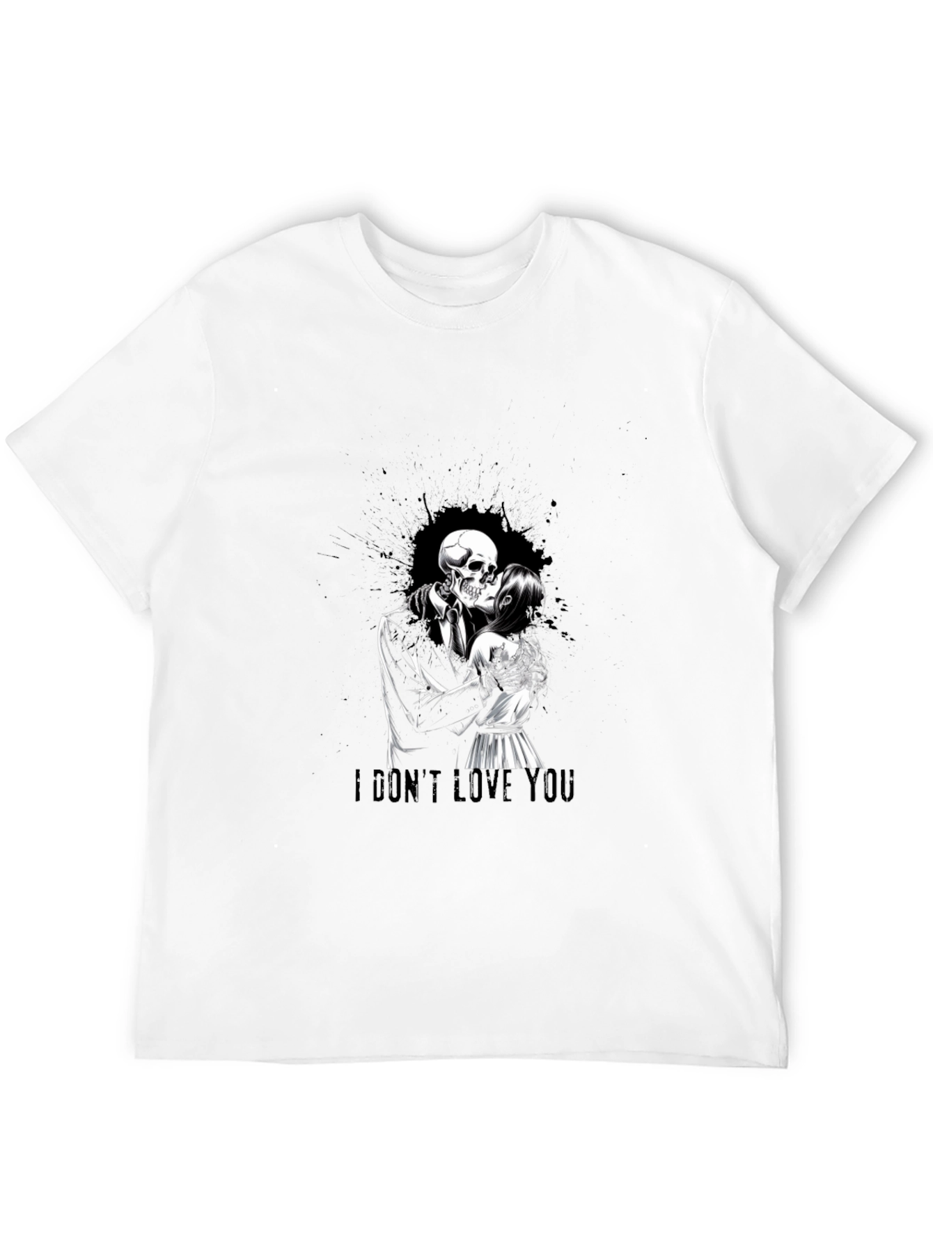 I Dont Love You Skeleton Kiss T-Shirt