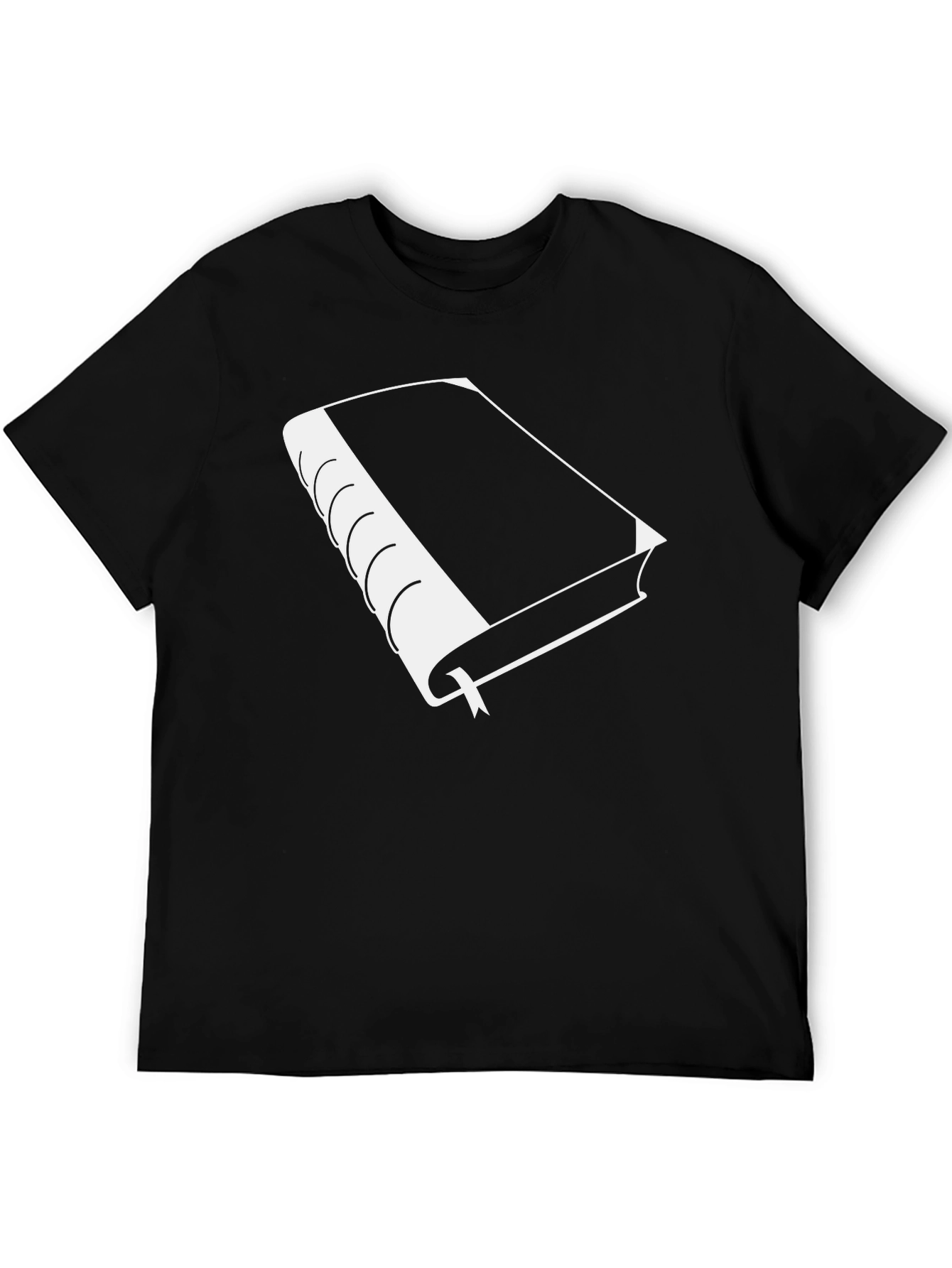 Book Graphic T-Shirt - Black Cotton Tee for Readers