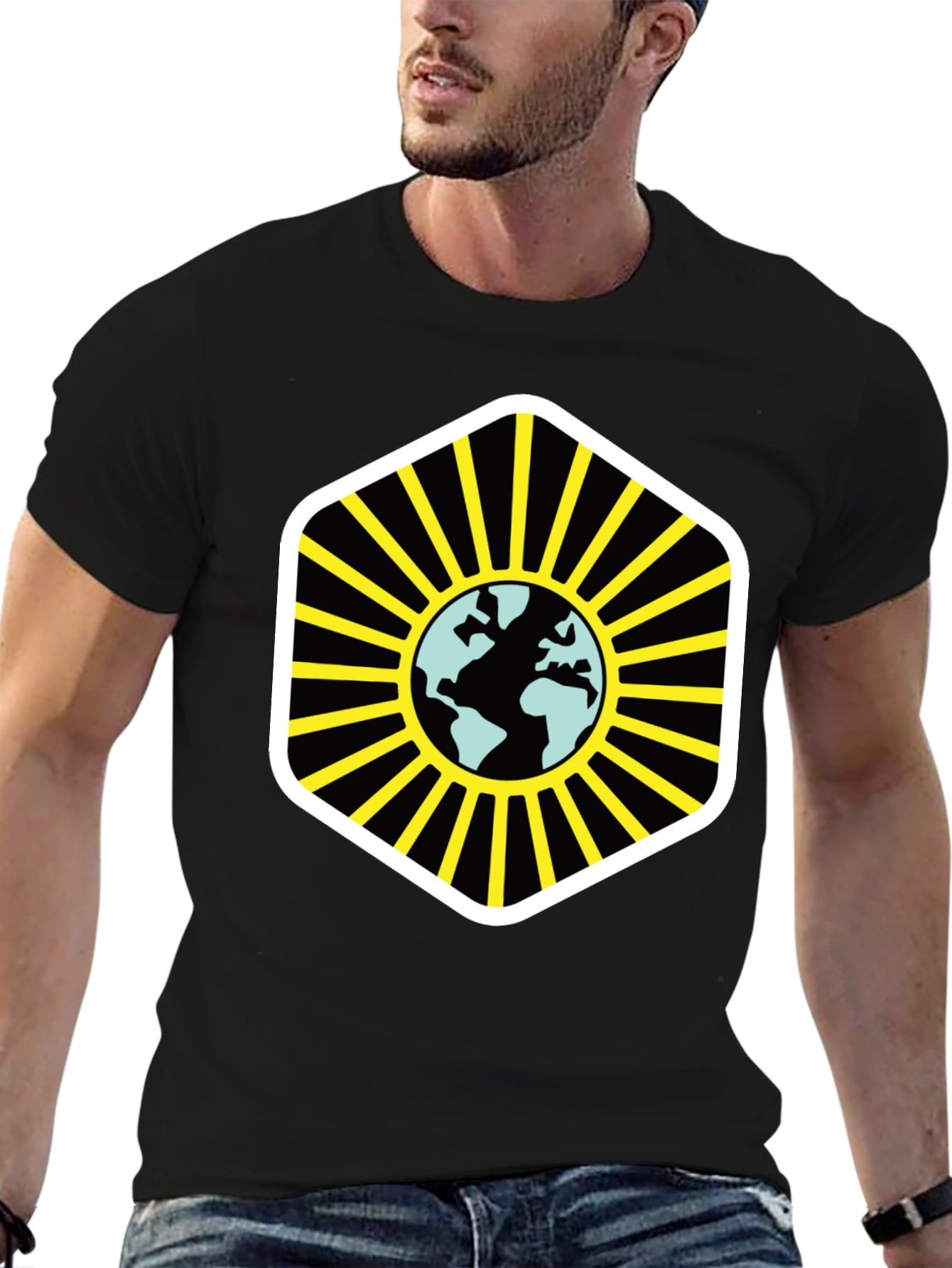 Globe Graphic Black T-Shirt