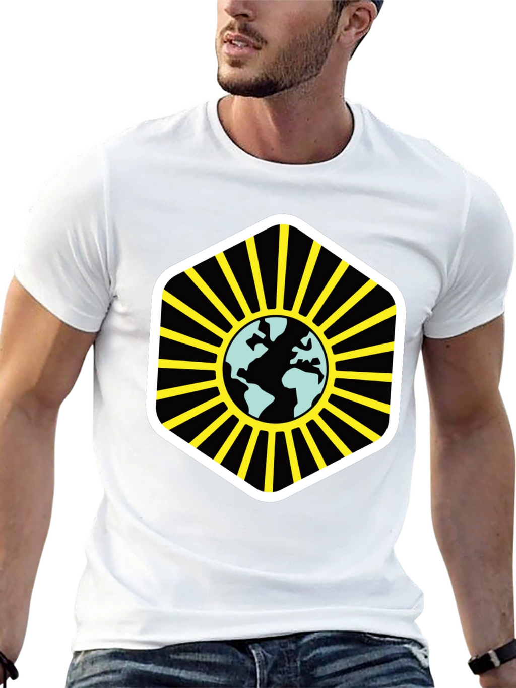 Globe Graphic Black T-Shirt