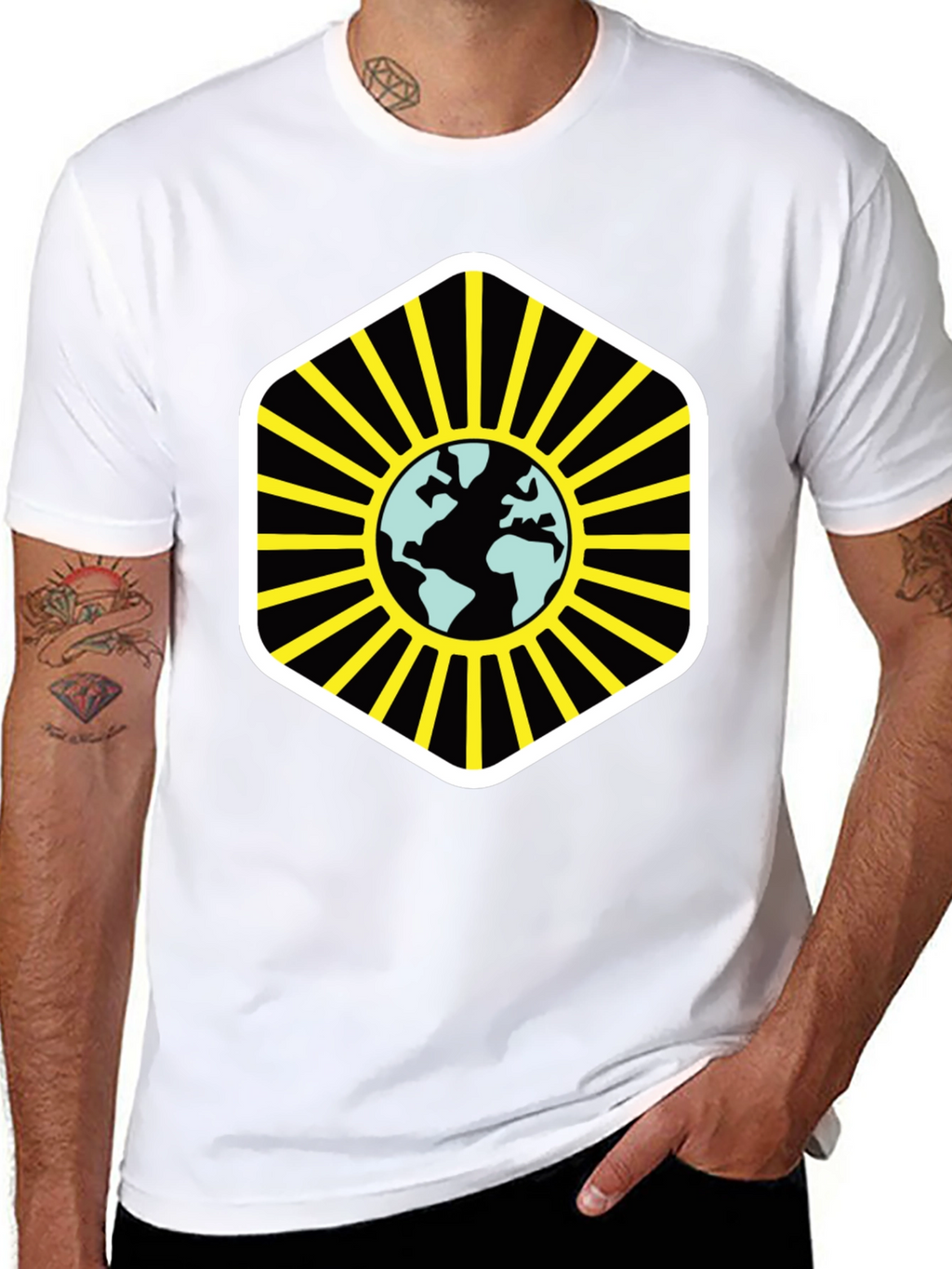 Globe Graphic Black T-Shirt