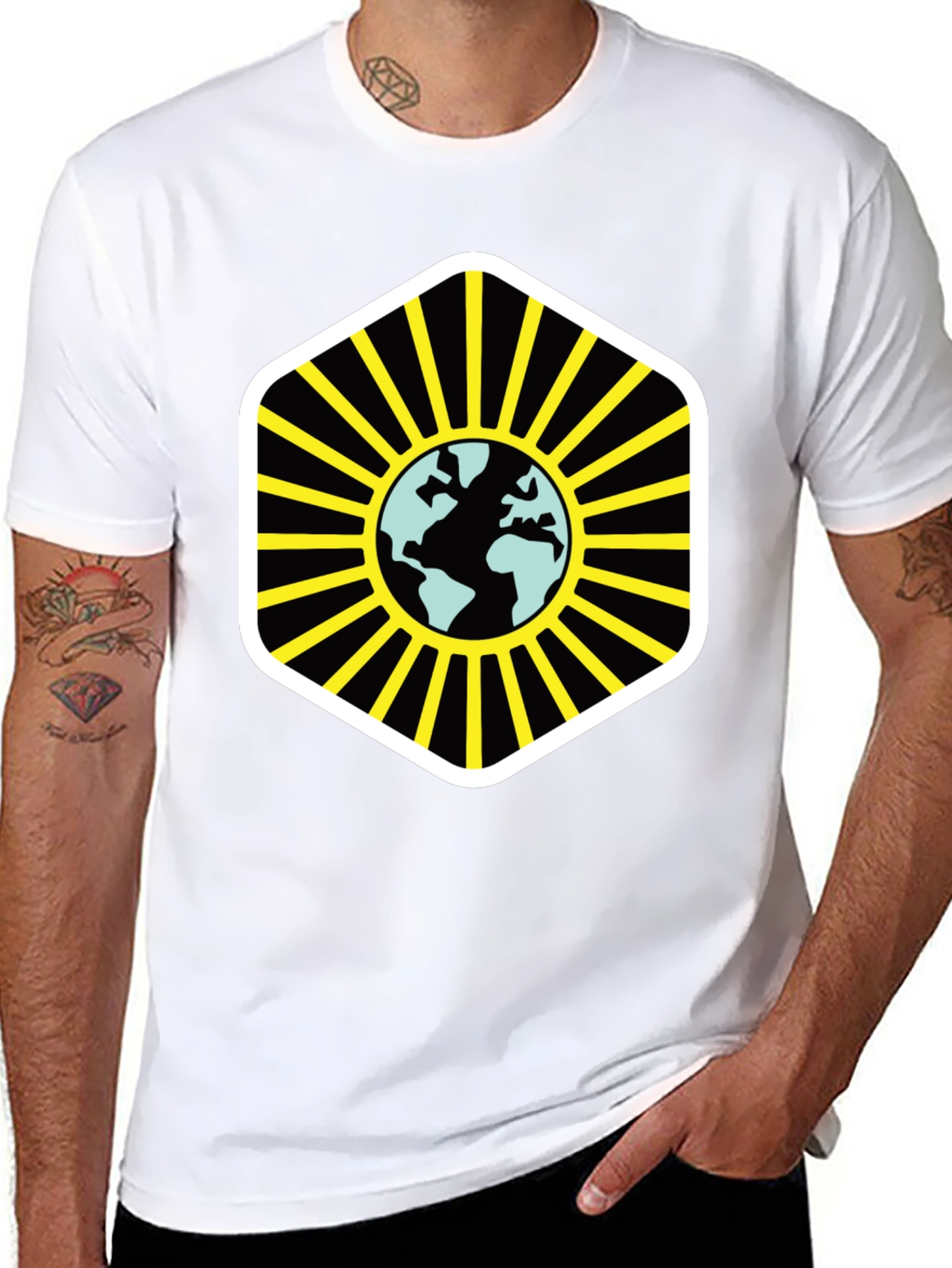 Globe Graphic Black T-Shirt