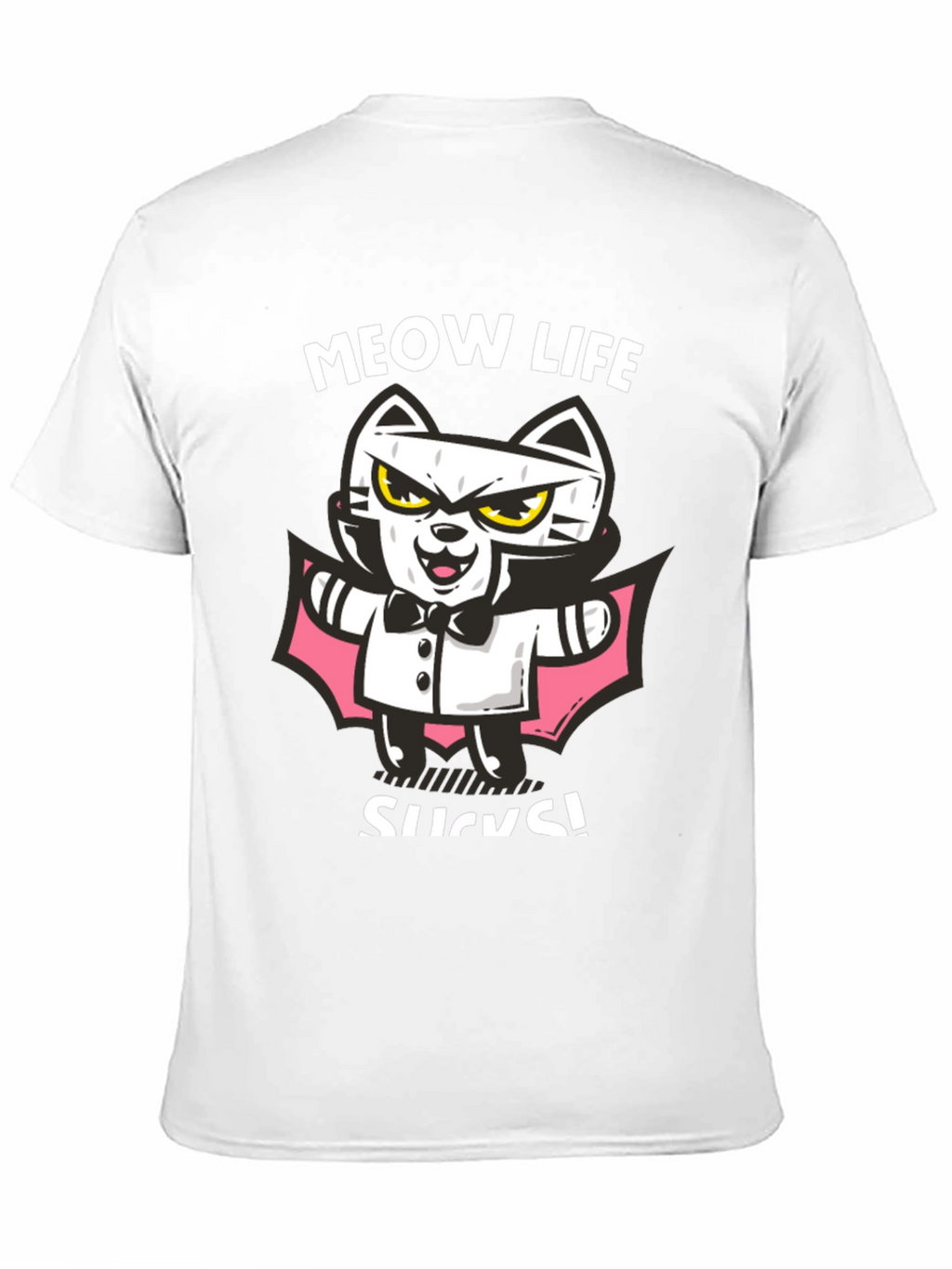 Meow Life Sucks Cat Vampire Graphic Tee