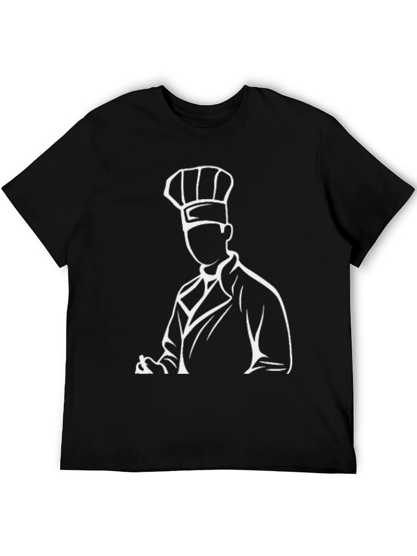 Chef Graphic T-Shirt - Black Cotton Blend