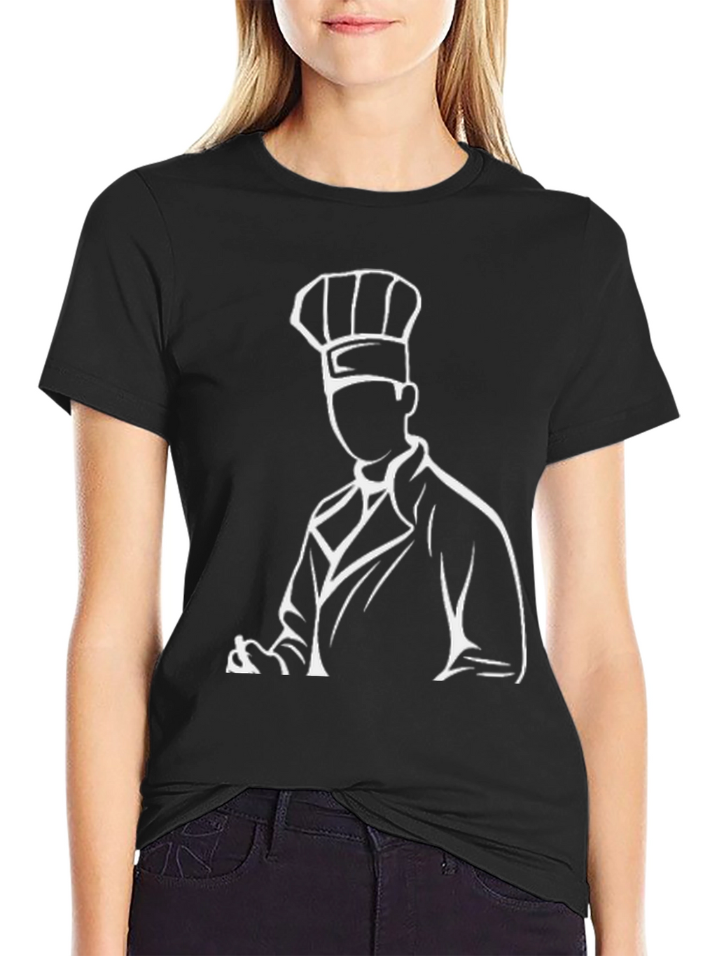 Chef Graphic T-Shirt - Black Cotton Blend
