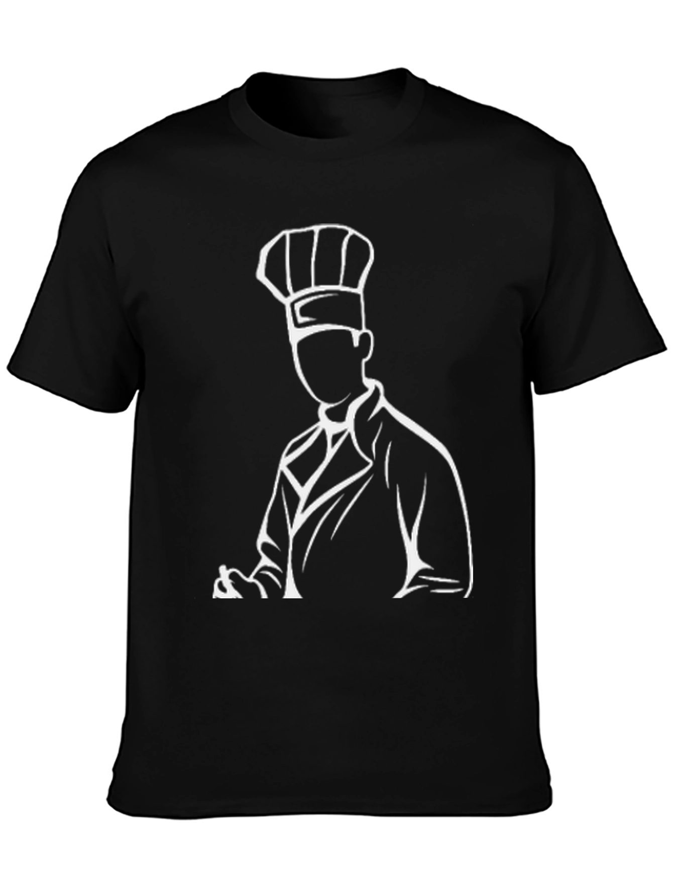 Chef Graphic T-Shirt - Black Cotton Blend