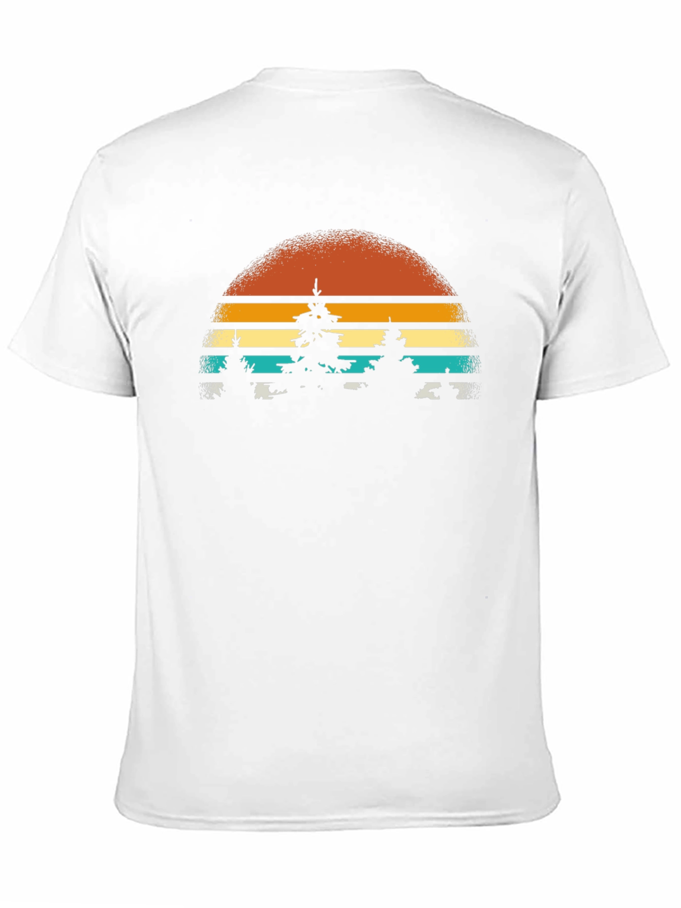 Retro Sunset Trees Graphic Tee - Nature Inspired T-Shirt