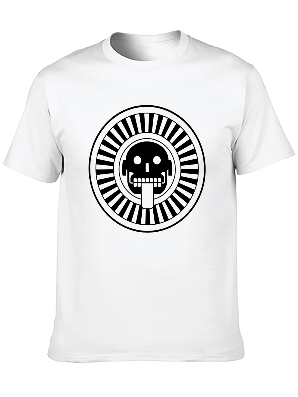 Aztec Skull Graphic Tee - Mens Black T-Shirt