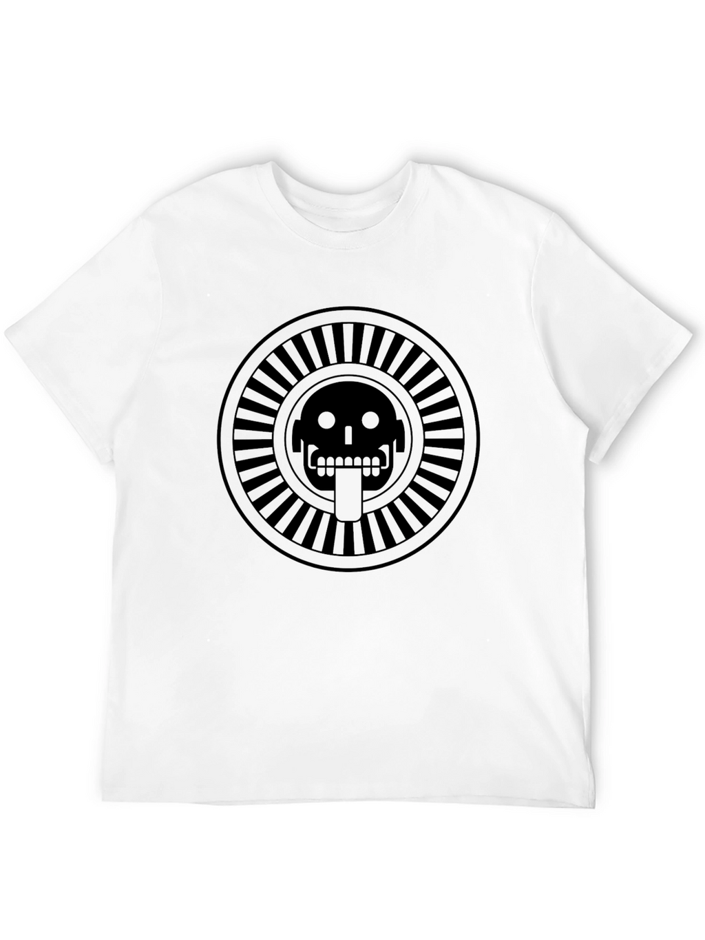 Aztec Skull Graphic Tee - Mens Black T-Shirt