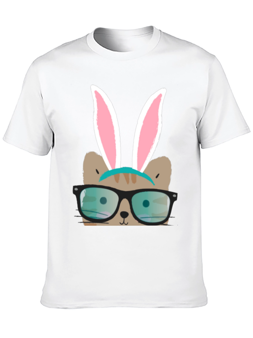 Bunny Cat T-Shirt - Novelty Graphic Tee