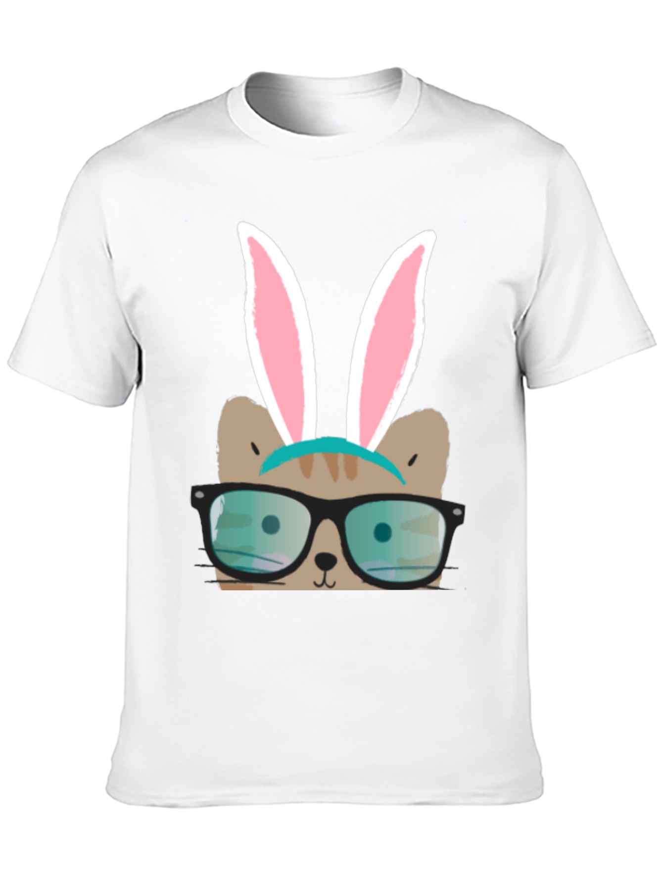 Bunny Cat T-Shirt - Novelty Graphic Tee