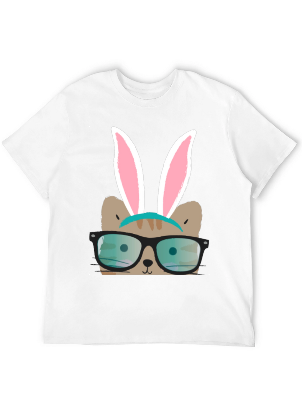 Bunny Cat T-Shirt - Novelty Graphic Tee