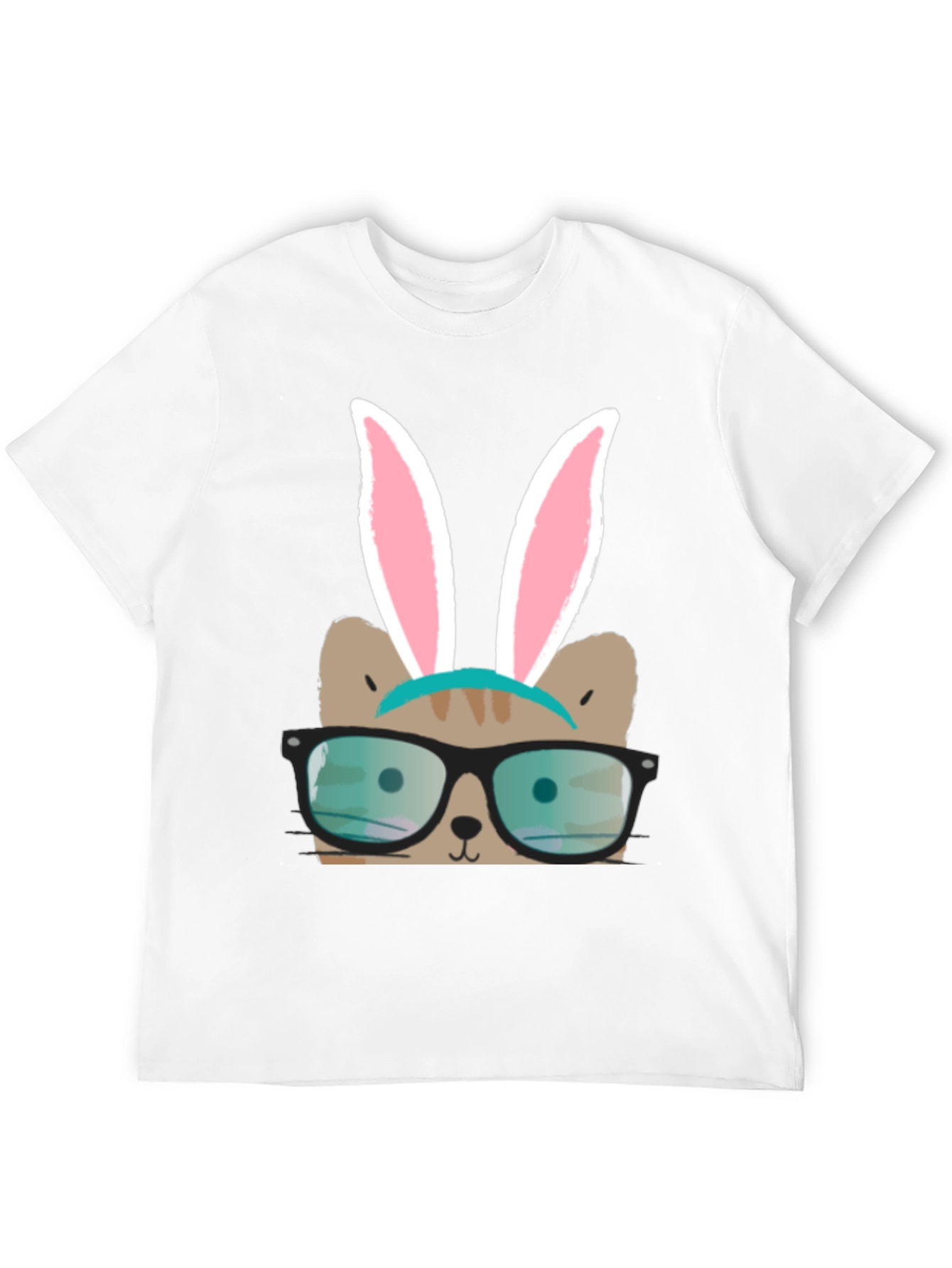 Bunny Cat T-Shirt - Novelty Graphic Tee